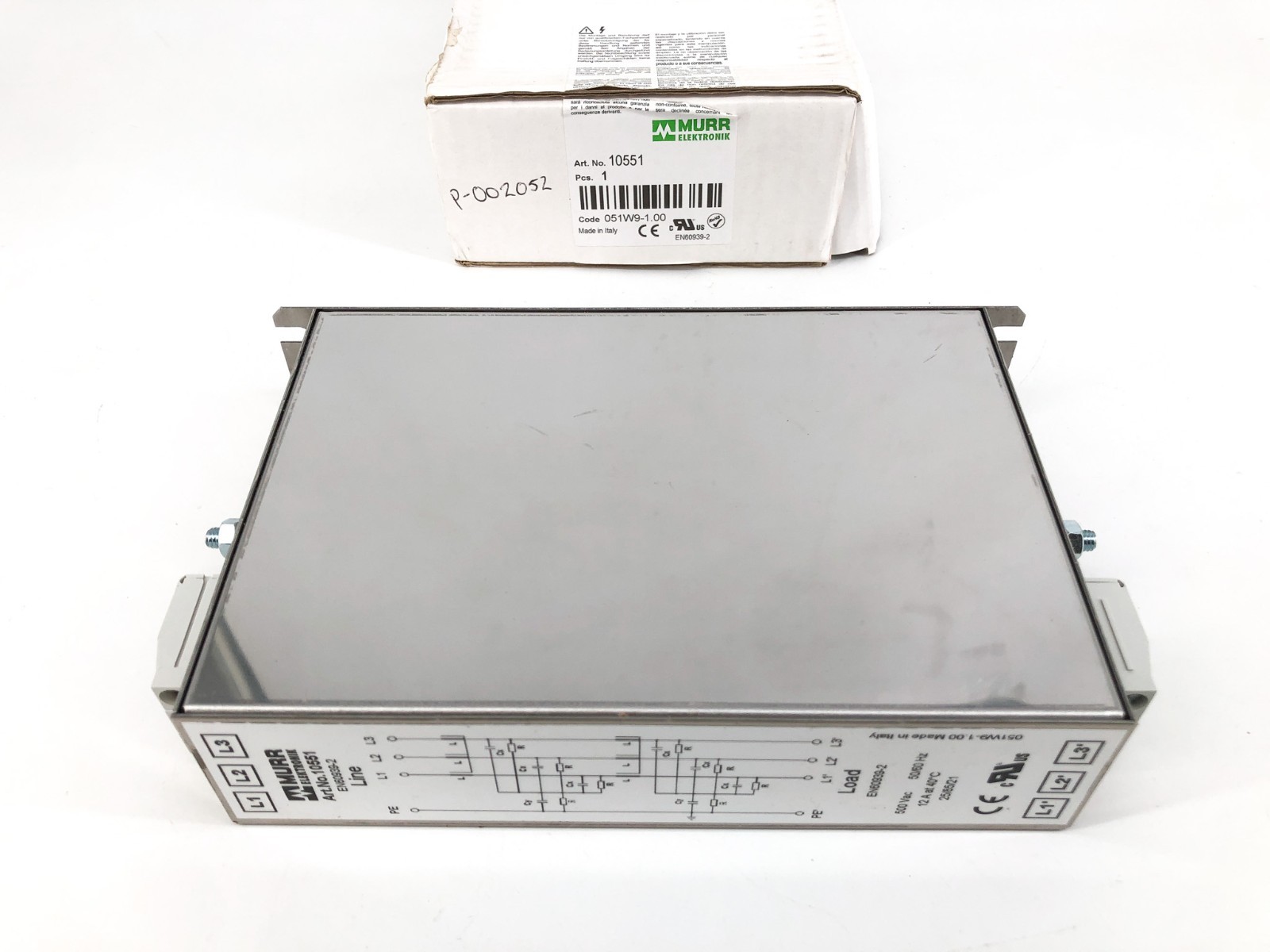New Murr Elektronik 10551 EMC Filter 3-Phase 2-Stage 500VAC 12A MEF Series