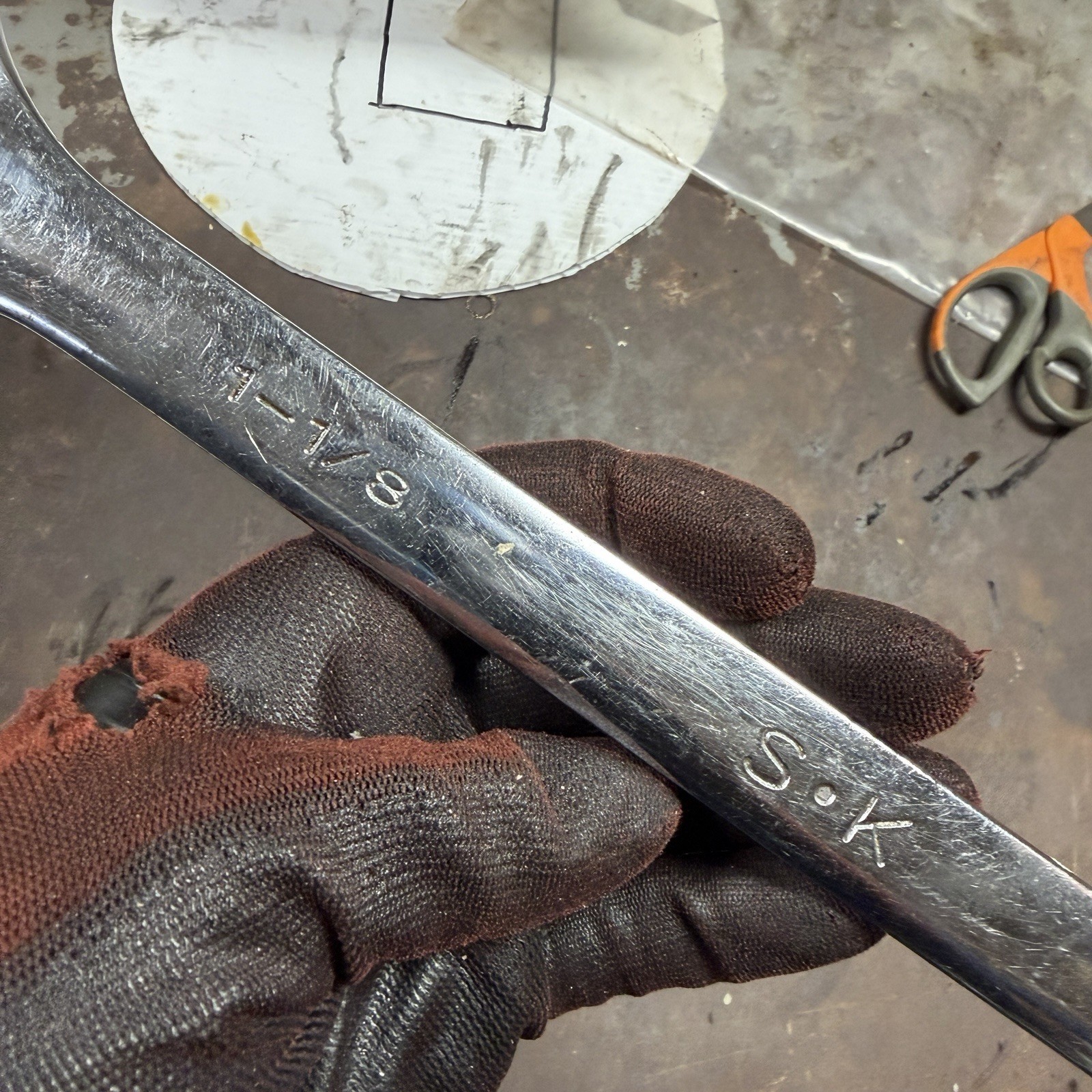 SK Tools 1 1/8 Inch Combination Wrench 12 Point Box End SK C-36-USA