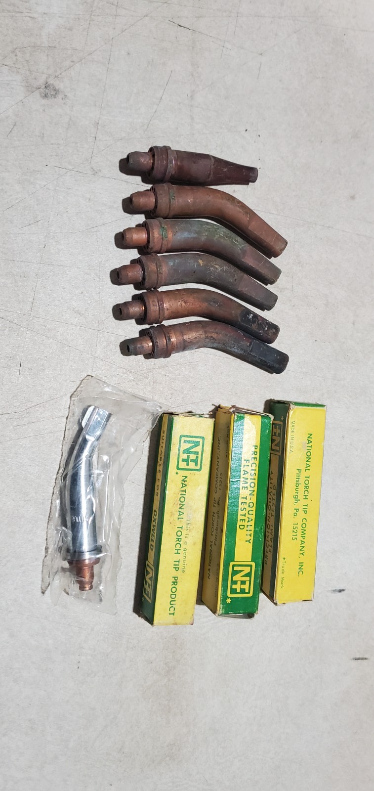 Oxweld Torch Tip Lot 9 tips Victor and NTT