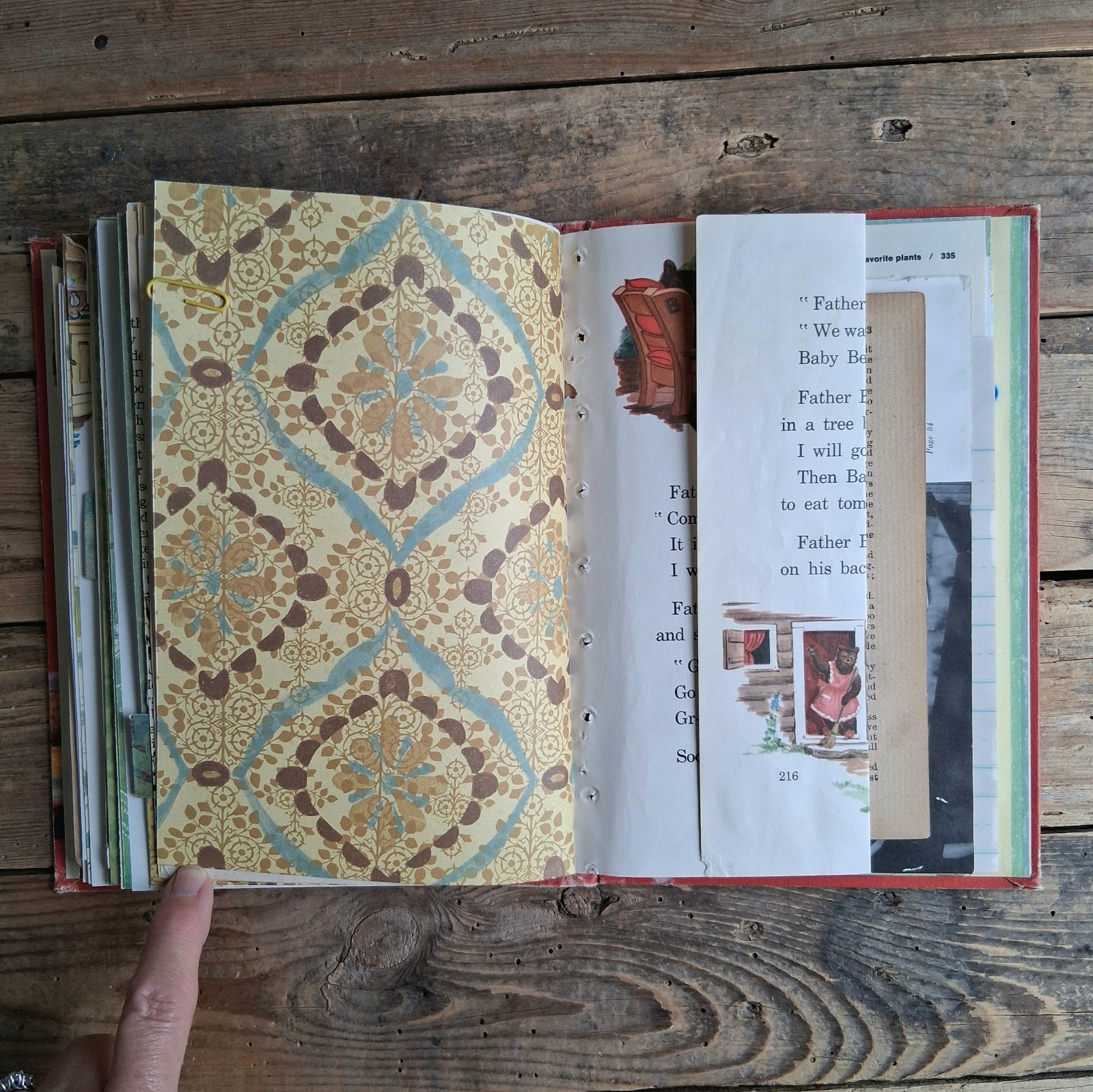 Handmade Junk Journal Vintage Textbook Cover Roads To Everywhere Blank Diary