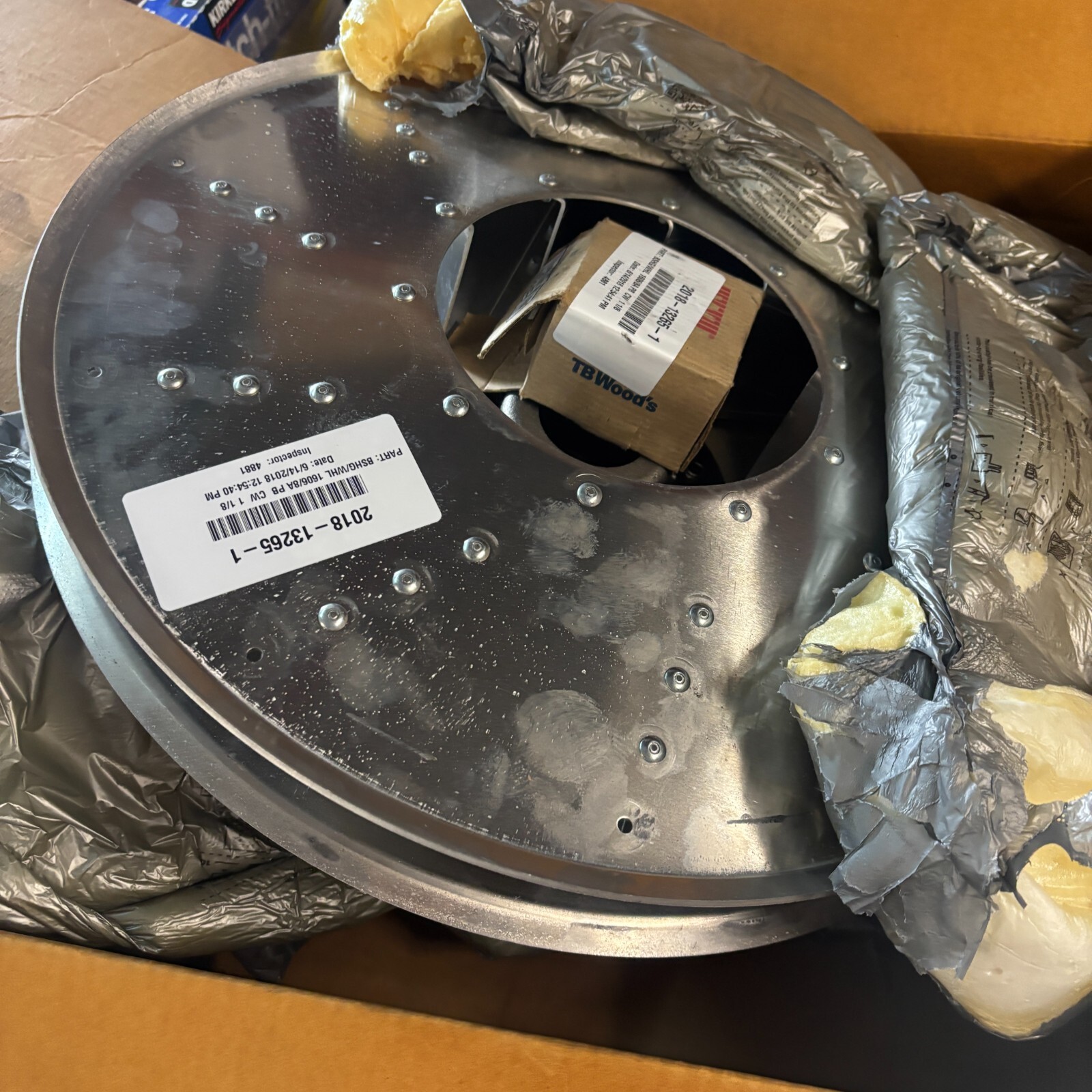 NEW YORK BLOWER BSHG/WHL 1606/8APB CW 1-1/8 PRESSURE BLOWER WHEEL 2018-13265-1🎯