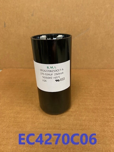 BMI Genuine Baldor 091A270B250CE7A Capacitor 270-324UF 250V EC4270C06 USA! NEW!!