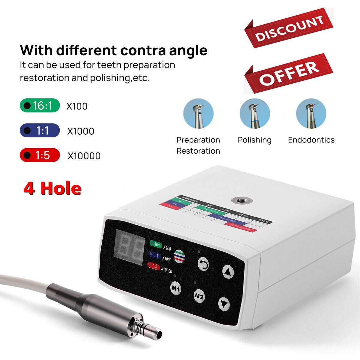 Brushless Dental LED Electric Micro Motor Fit NSK KaV 1:1/1:5 /16:1 Handpiece