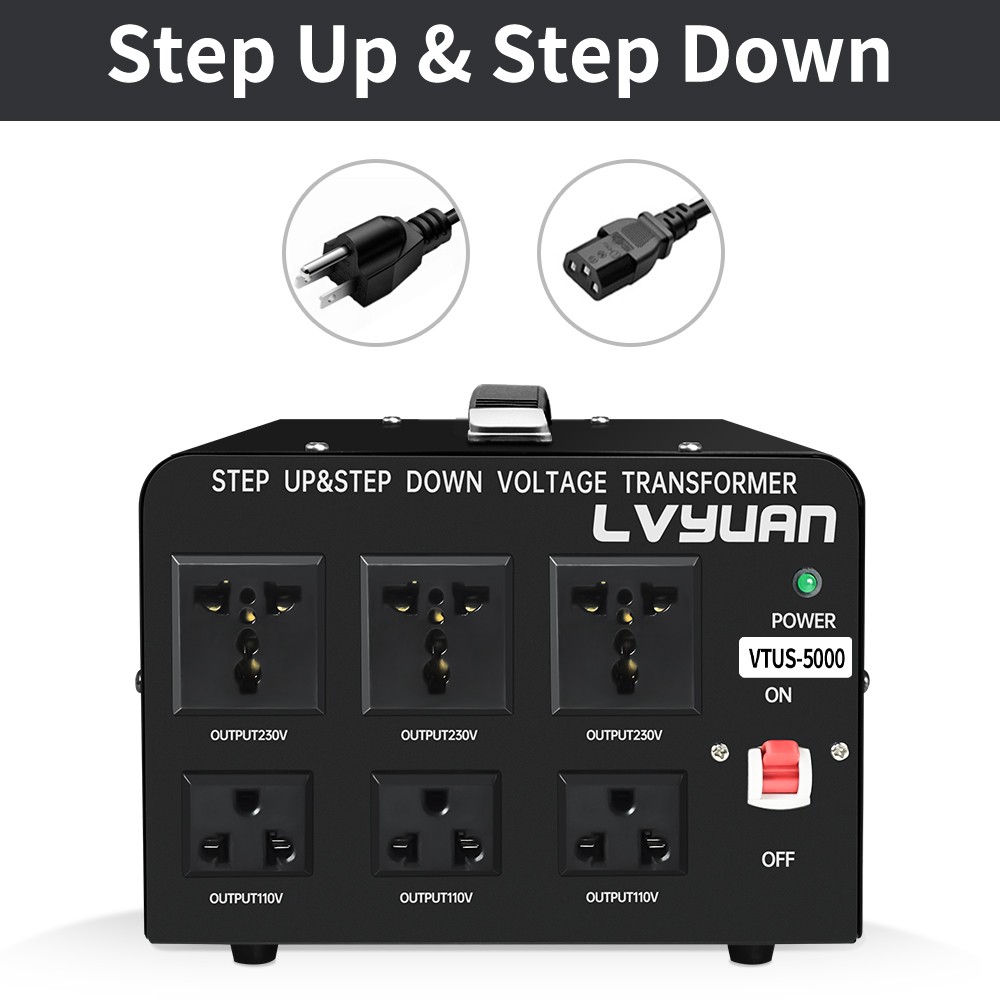 5000W Voltage Transformer Converter Step Up Down 110V 220V-240V Heavy Duty Power