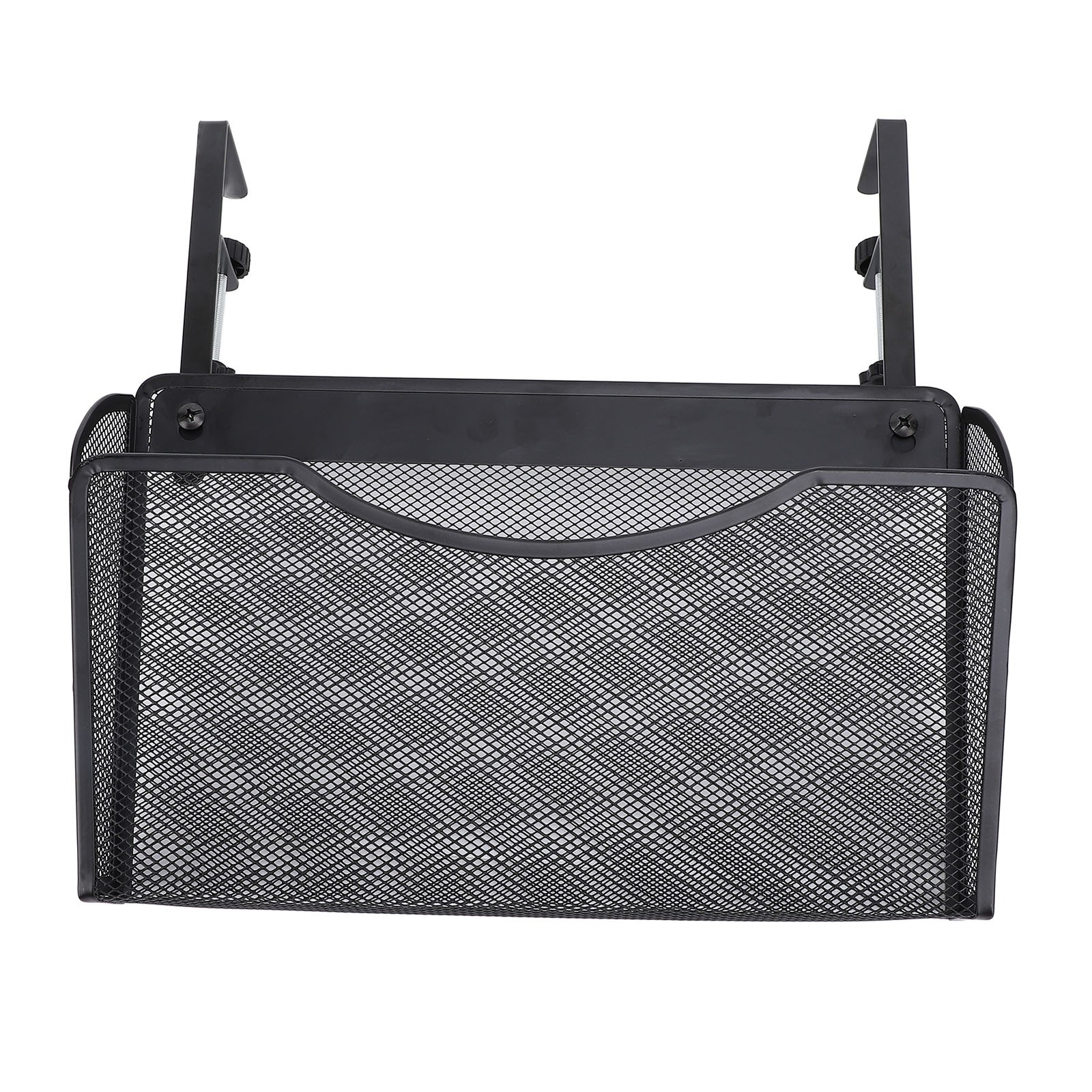 Adjustable Desk Side Storage Organizer Carbon Steel & PP For Office (Black)