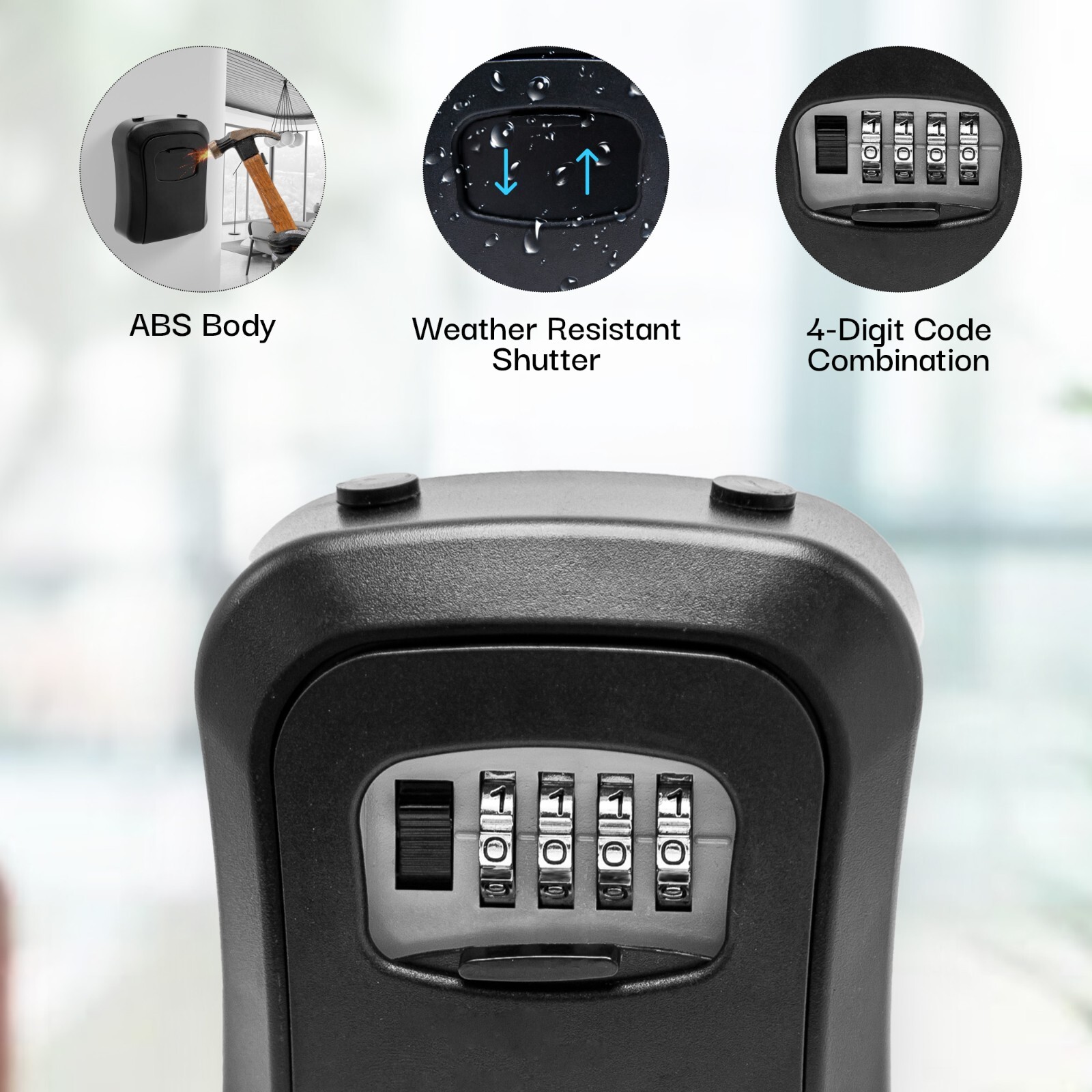 ABS Non-Metal Lock Box for Keys – Secure, Durable, Weather-Resistant Storage