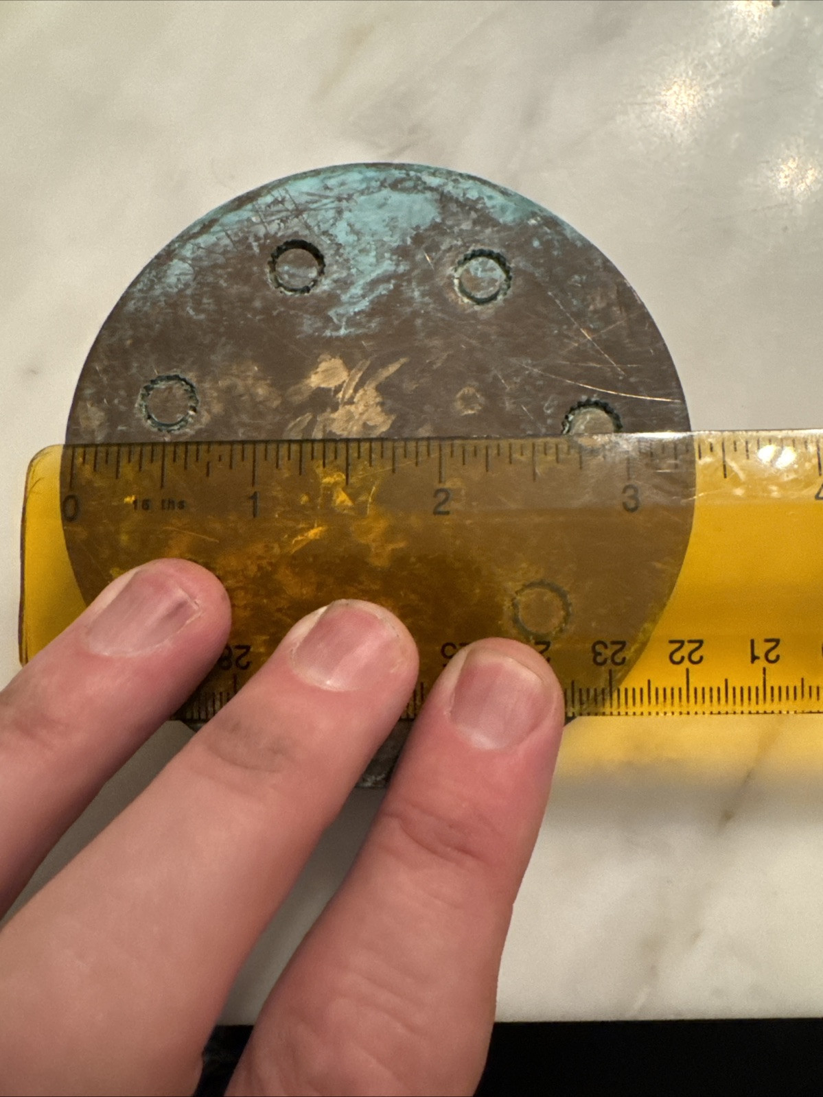 Pasta Die 3.5 (88.9￼ millimeters) Front 3.75 (95 Millimeters) Back 🍝