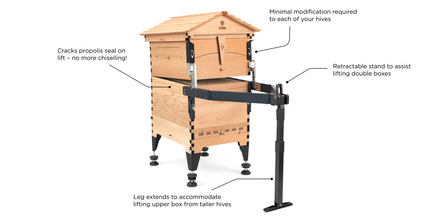 Beehive Super Lifter Lever Stainless steel Stand Super Box Nest Box Separator US