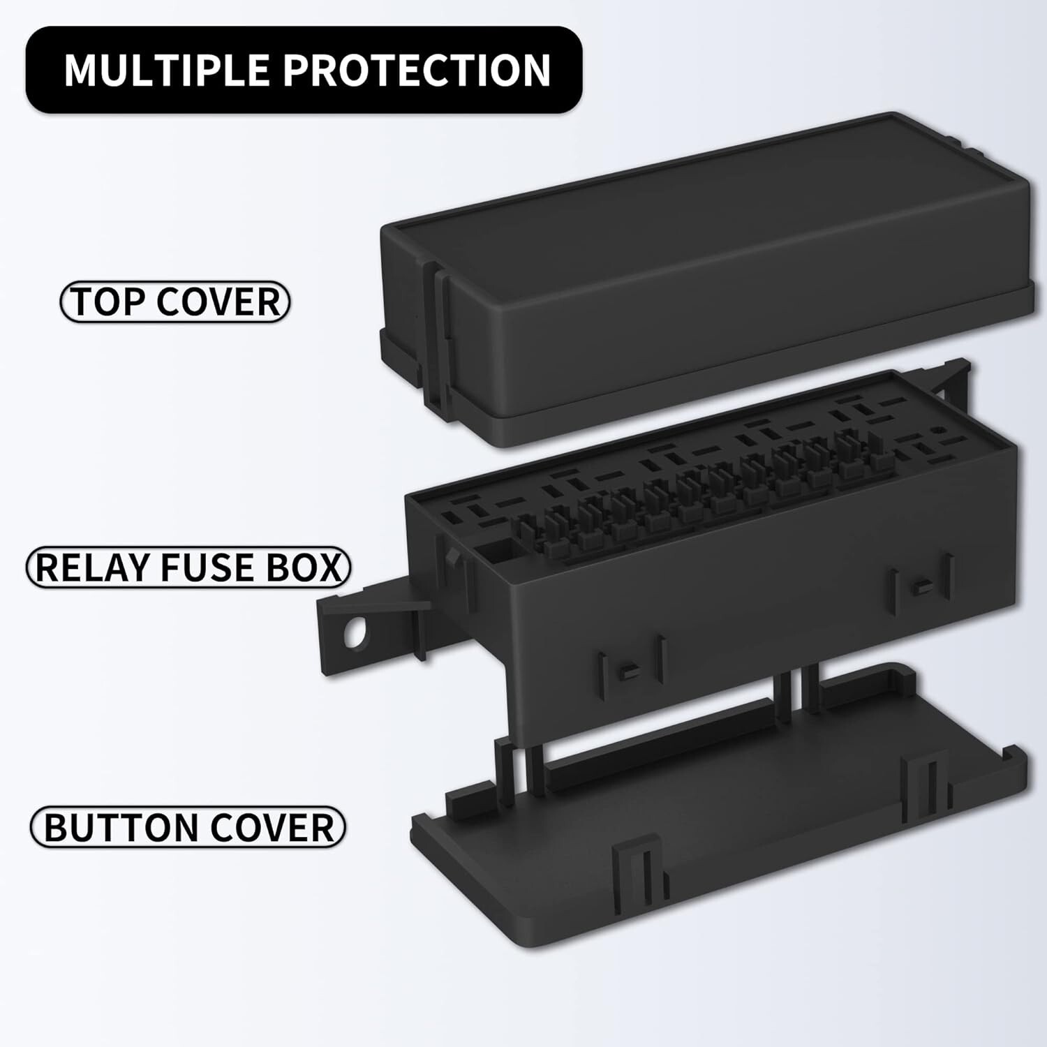 Heavy-Duty Pre-Wired 12V Fuse and Relay Box for Marine & Automotive Applications
