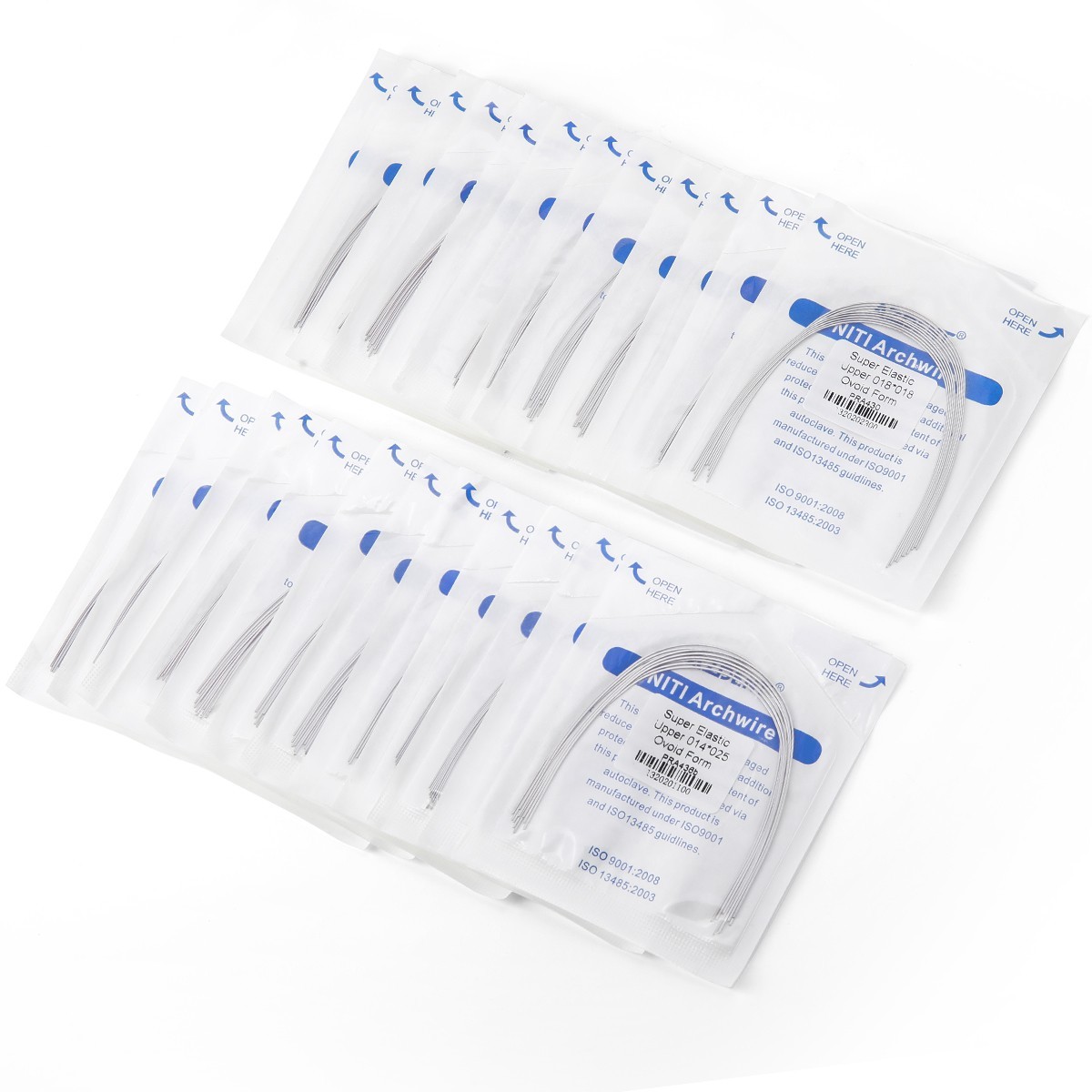 AZDENT Dental Orthodontic Stainless Steel Rectangular Arch Wires Natural Form