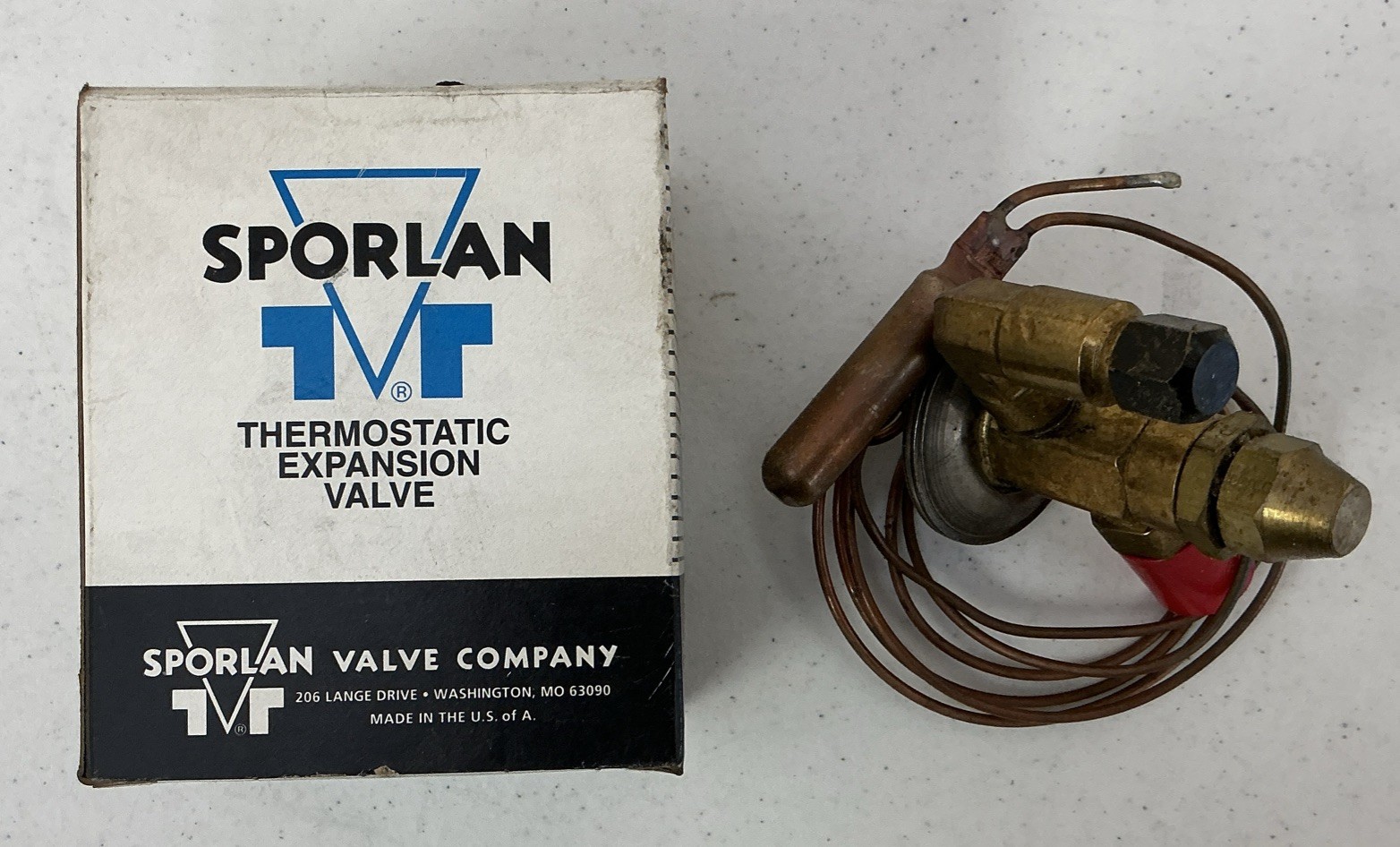 NEW SPORLAN FV-1/2-C THERMOSTATIC EXPANSION VALVE 1/4 x 1/2 SAE FLARE, FREE SHIP