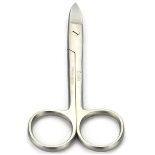 Quala QSCGC Scissors Crown & Gold Curved Smooth 4.5″