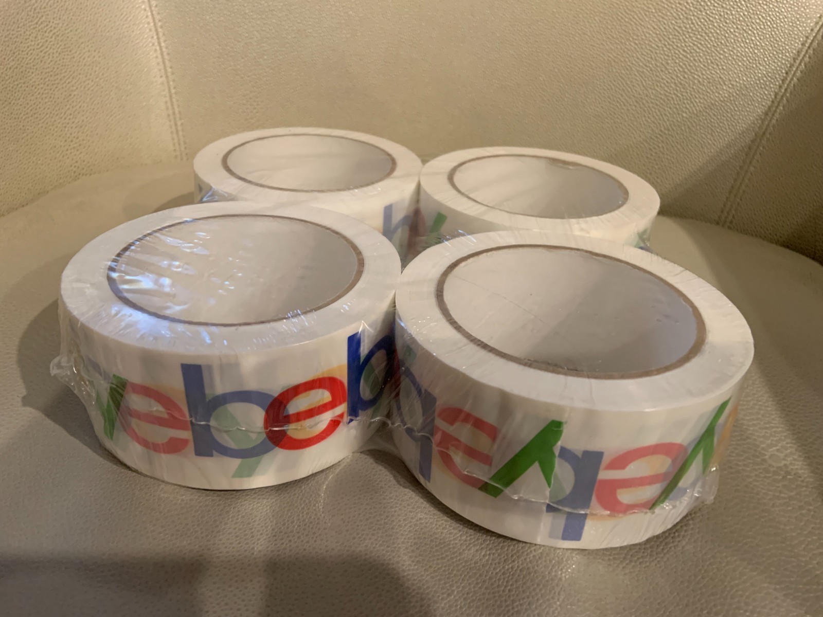 4 Rolls Official eBay Multi-Color Packing Packaging Tape 2″ x 75 Yards Set