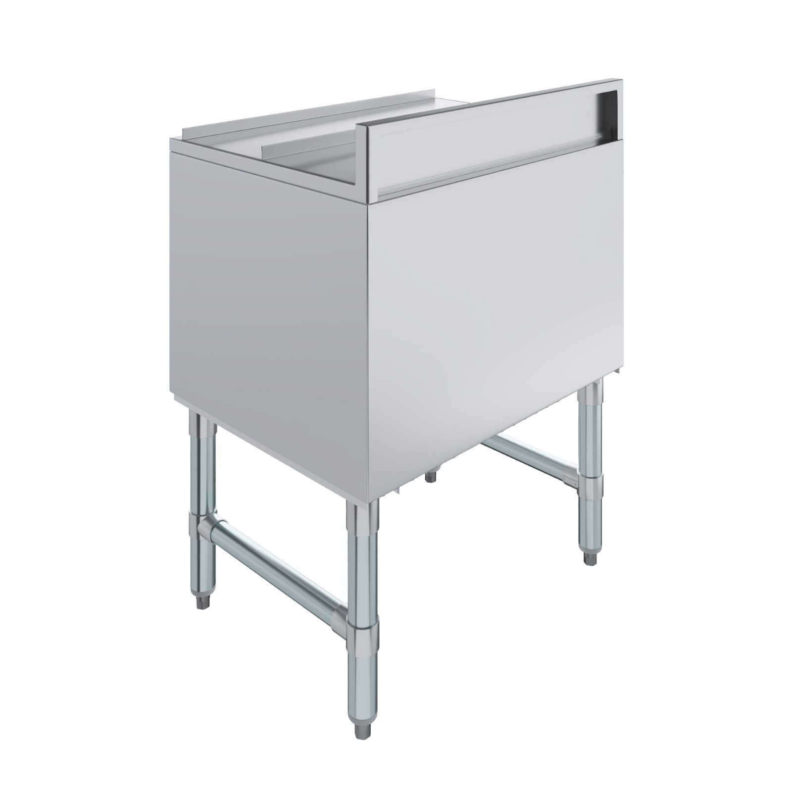 19 in. x 24 in. Stainless Steel Ice Bin With 7-circuit Cast Aluminum Cold Plate