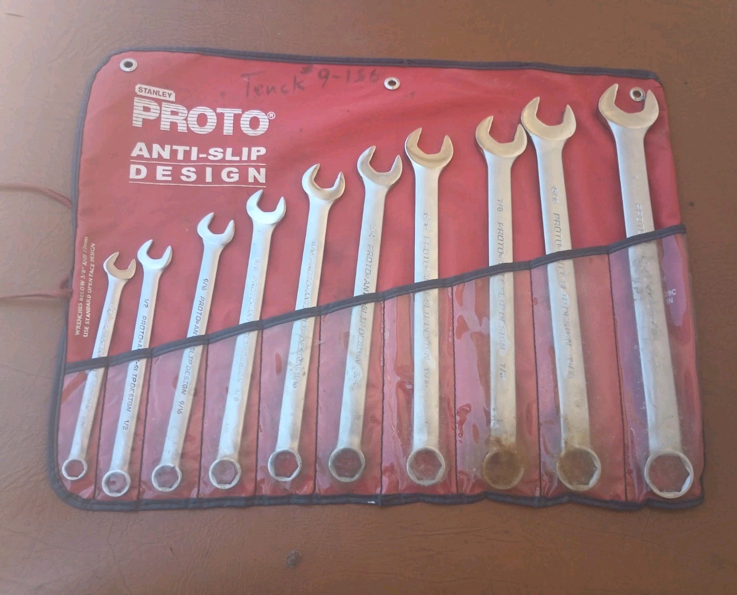 Proto 10pc Anti-Slip Design 6 Point Combination Wrench Set SAE 7/16″ to 1″ USA