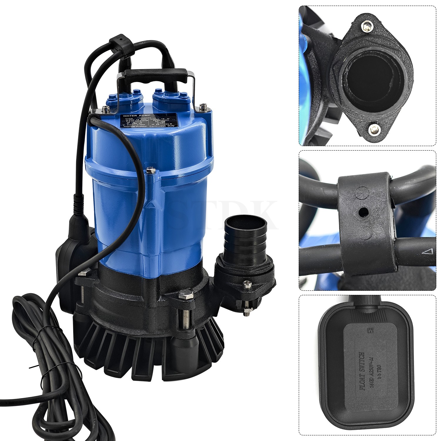 For Tsurumi HS2.4S62 Cast Iron Submersible Trash Water Pump 3000 GPH 1/2 HP 2in