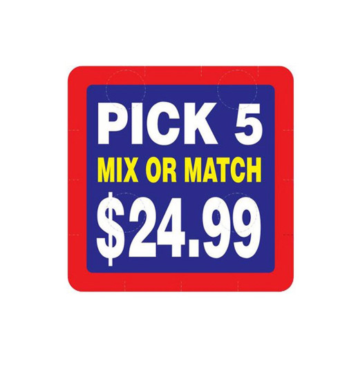2″ X 2″ PICK 5 MIX OR MATCH $24.99 LABELS 500 PER ROLL GREAT STICKERS for store