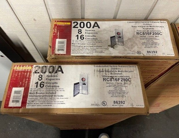 Square D RC816F200C Meter Main Breaker 200 Amp 16-Circuit 8-Space Outdoor