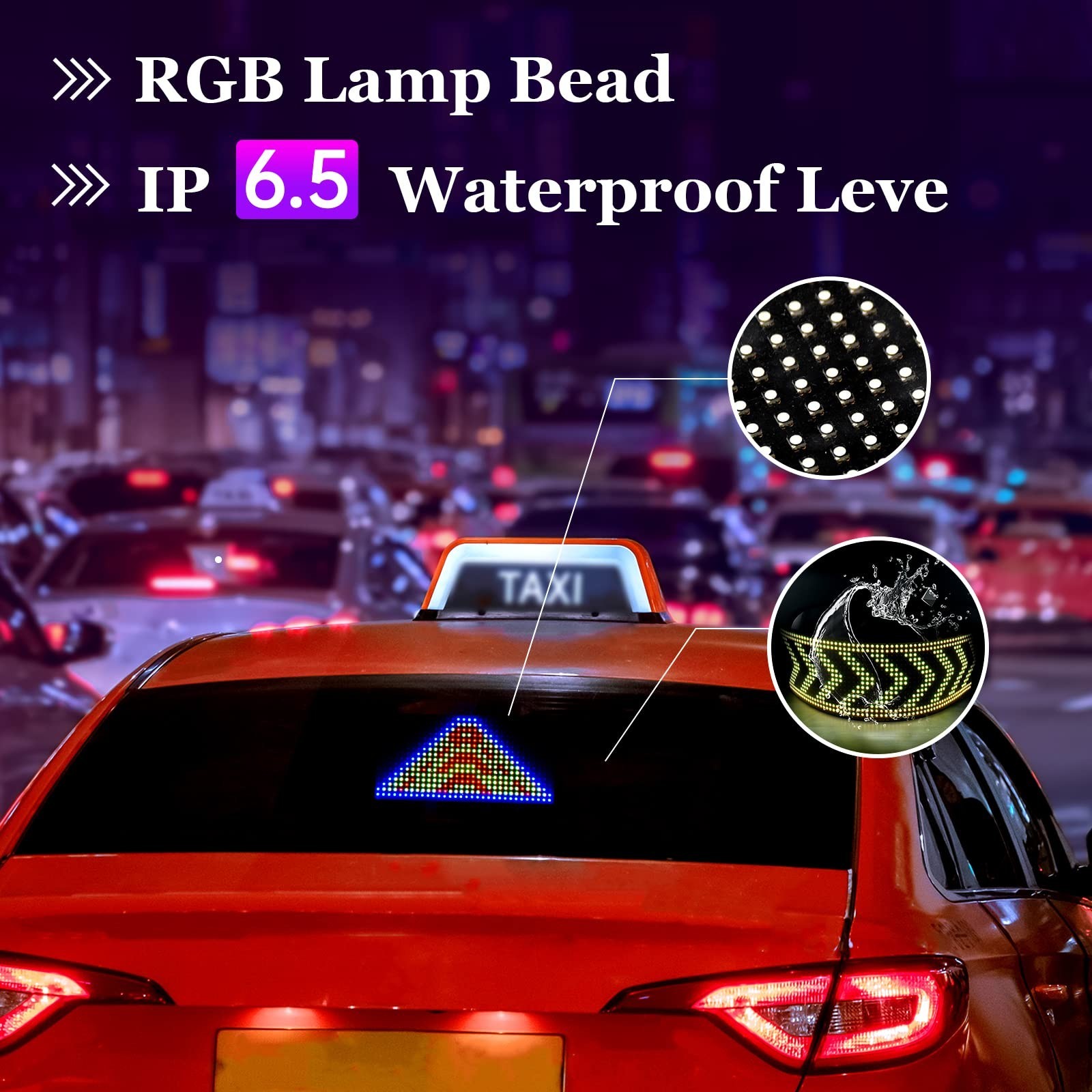 Programmable LED Sign Bluetooth APP Flexible Scrolling Message Board Text Animat