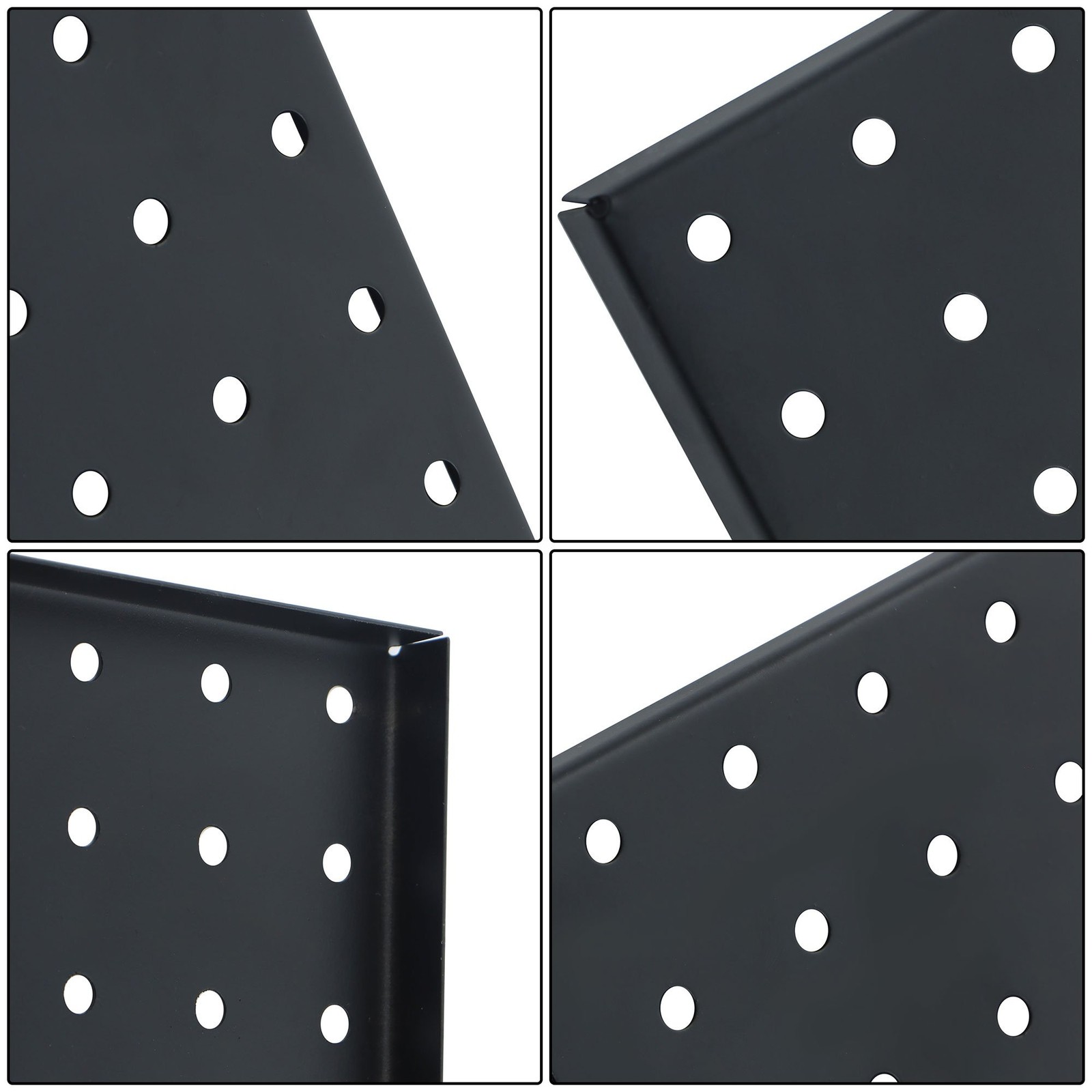 4 Pack 12″x12″ Heavy Duty Black Metal Pegboard Panels Pegboard Wall Organizer