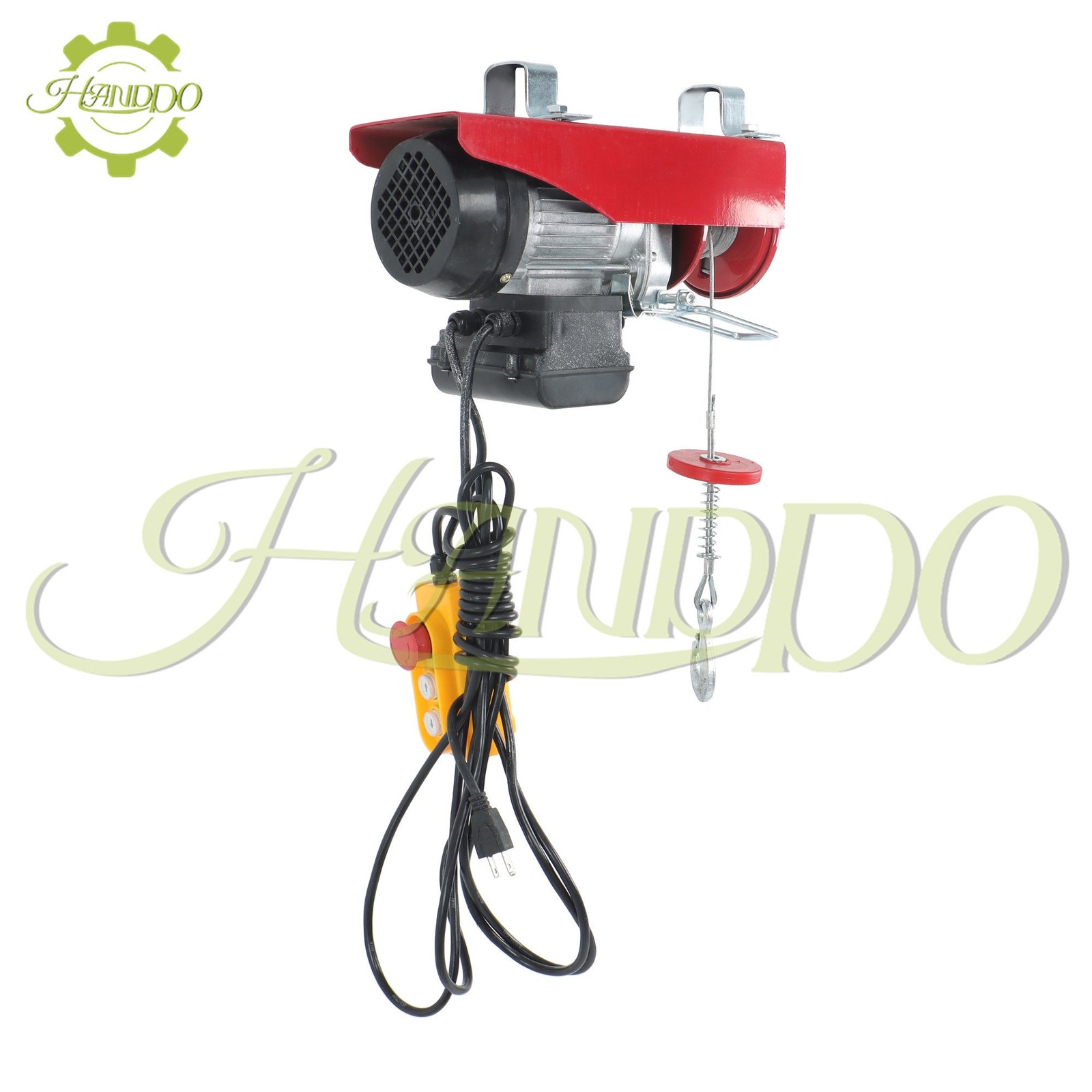 440lbs/ 200kg Electric Hoist with 14 FT Wired Remote Control 110V 510W Motor