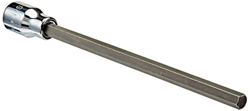 SK Tools 45908 3/8-Inch Drive Hex Long Bit Socket, 1/4-Inch, Chrome