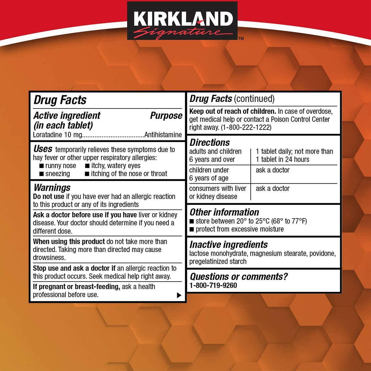 Kirkland Signature, Non Drowsy JhKeP Allerclear 365 Count (Pack of 2) pbFLO