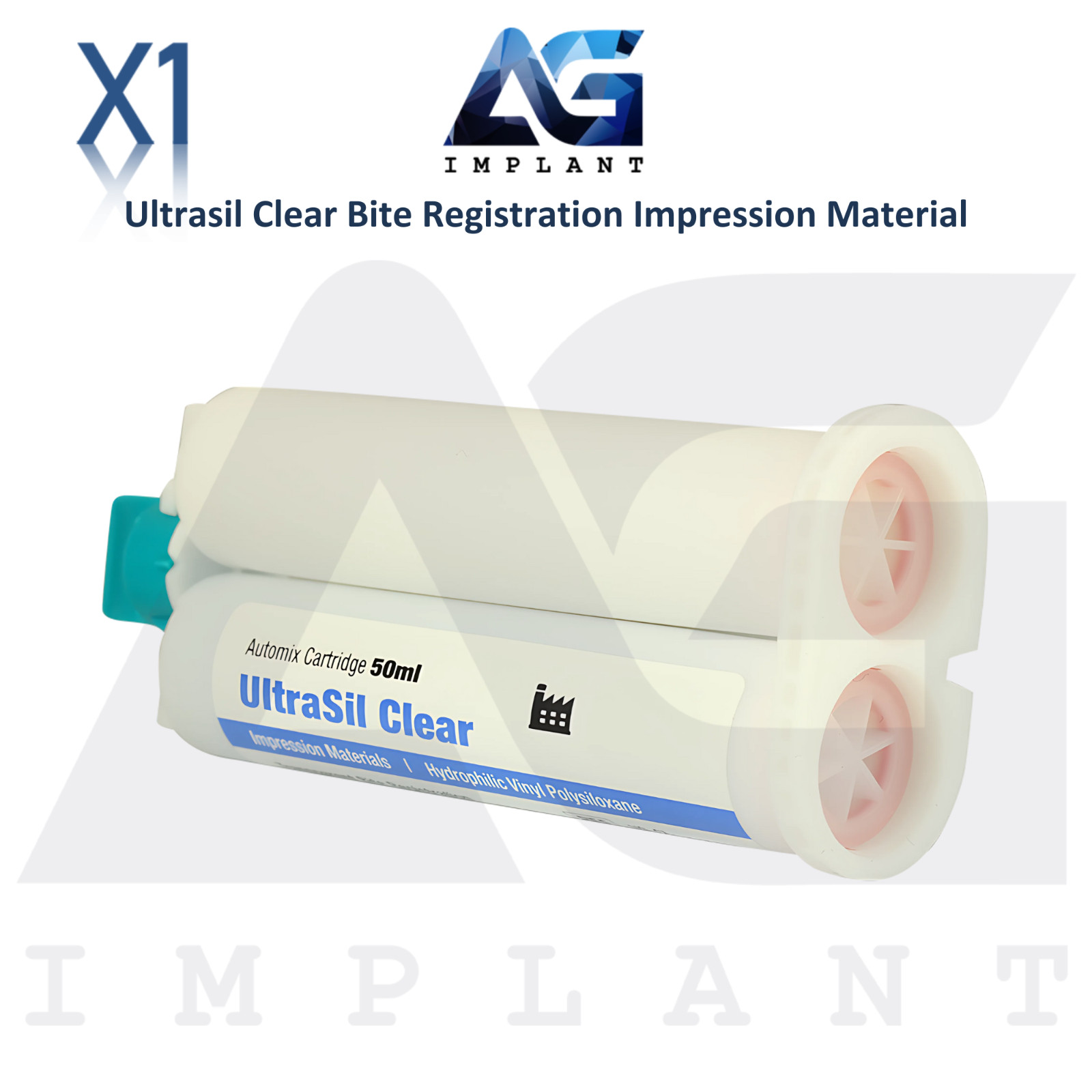 Dental Ultrasil Clear Bite Registration Impression Material 50ml Cartridge