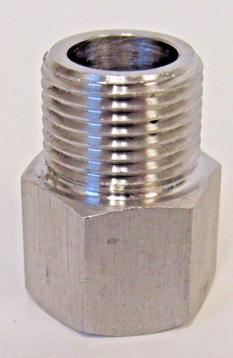 NEW 304 STAINLESS STEEL ADAPTER 3/8″ NPT FEMALE X 3/8″ BSPP MALE NEW