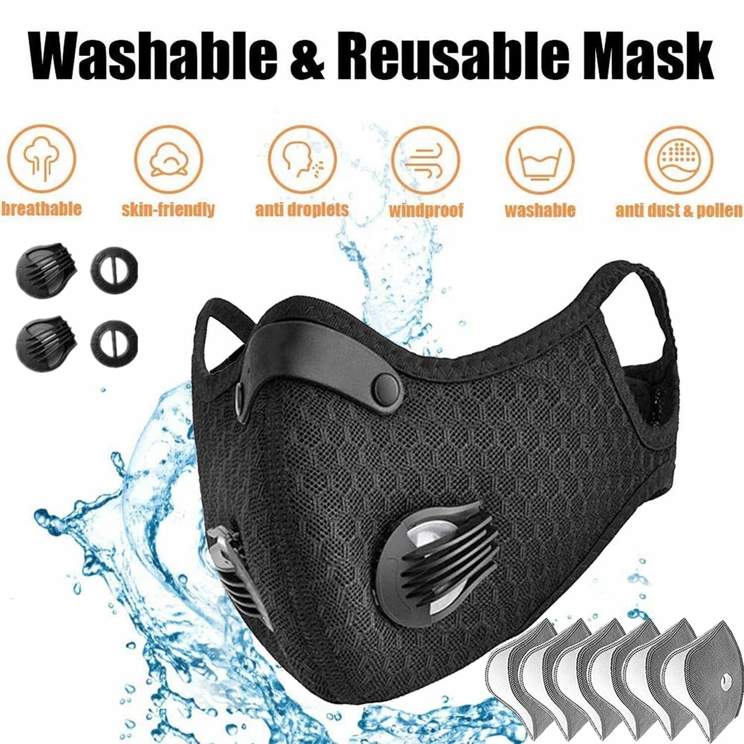 Washable & Reusable Half-Face Shield – Anti-Dust/Pollution Protective Facepiece