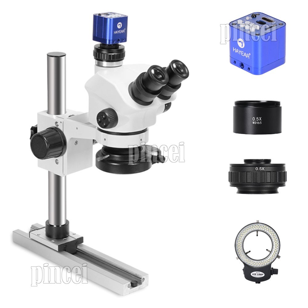 HY-5100-HG7045 7-50X Slide-rail Base Microscope Stand Digital Camera