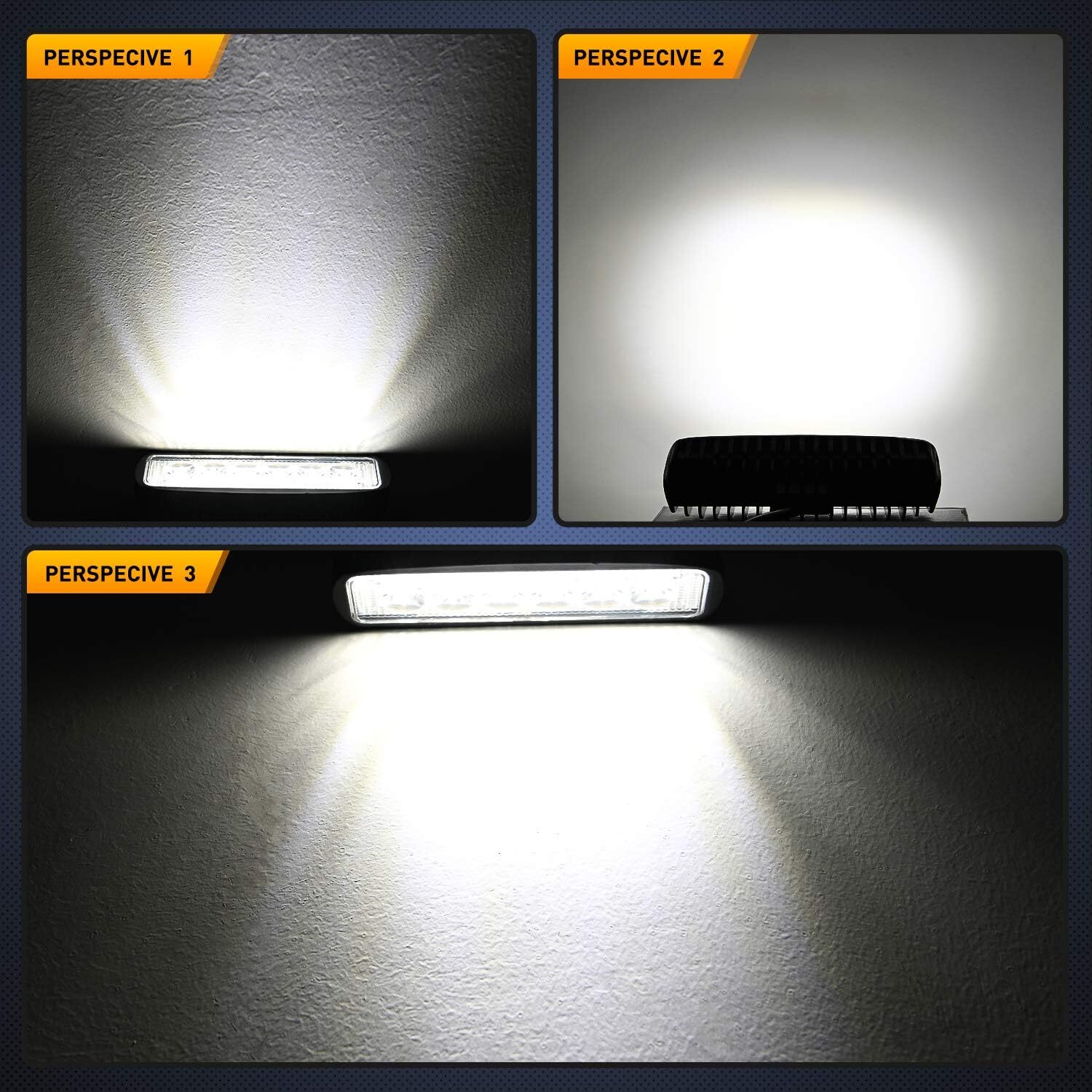Fit John Deere Gators 835M, 835R, 865M, 865R 12V 2PCS 6″ INCH LED work light Bar