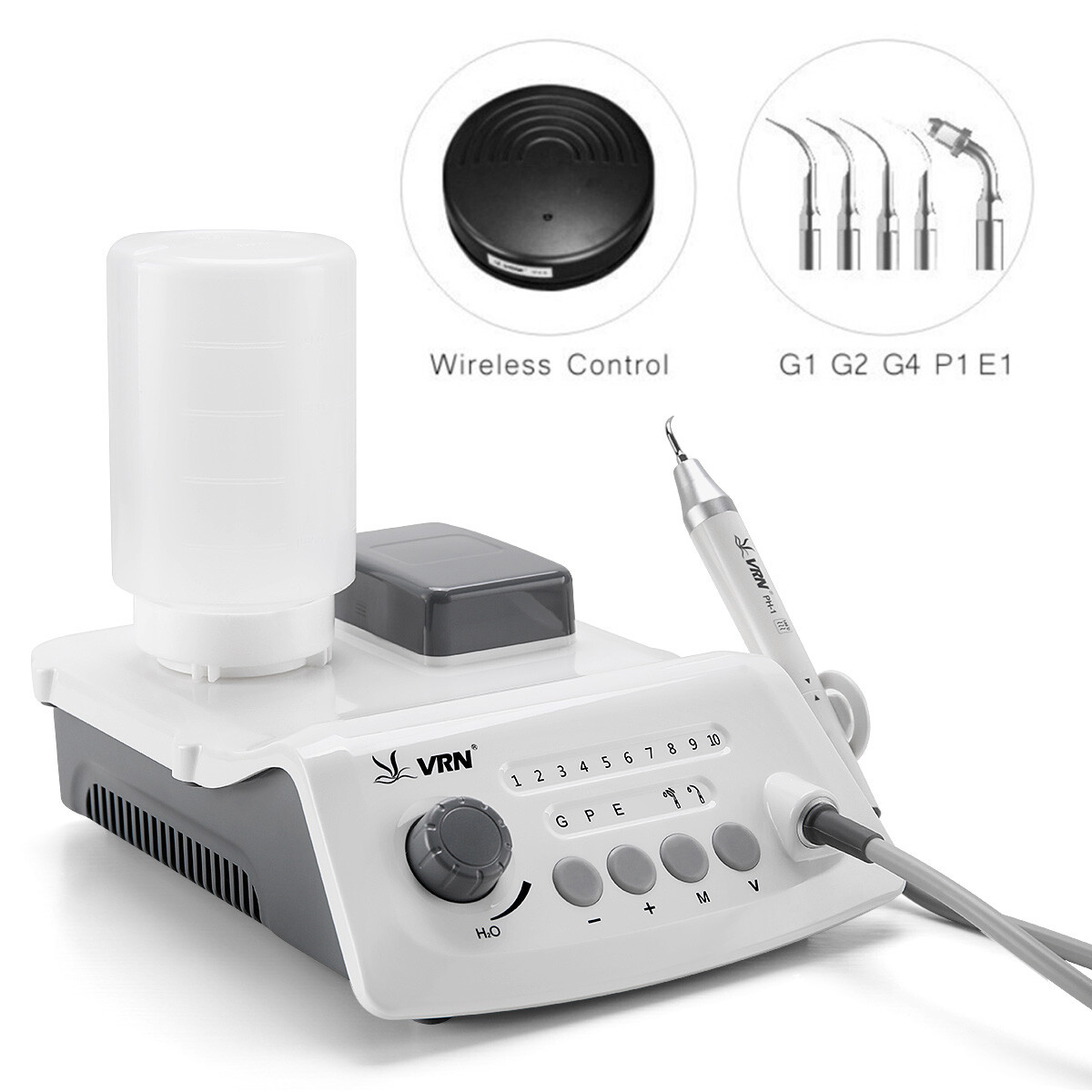 Dental Lab Ultrasonic Piezo Scaler LED Handpiece Fit Woodpecker EMS VRN+5Tips