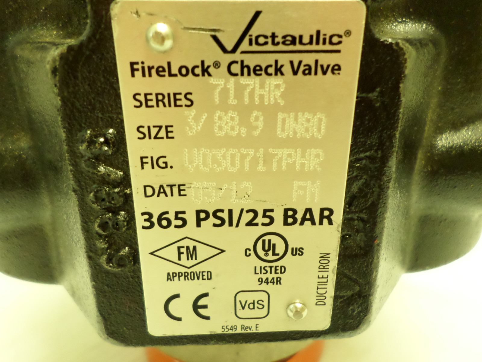 ⭐NEW⭐ VICTAULIC 717H 3/88.9 DN80 FIRELOCK 3″ GROOVED CHECK VALVE FM V030717PHR