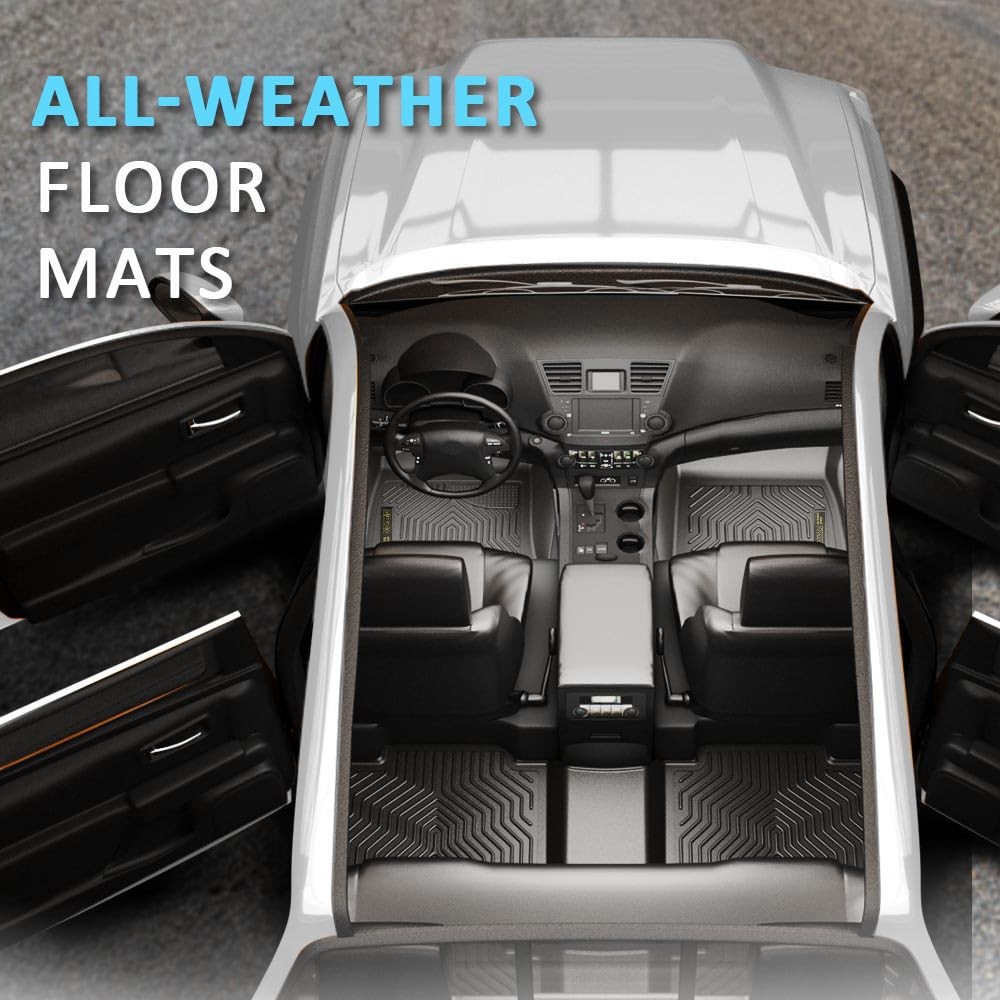 TPE Floor Mats & Cargo Liners for 2021-2025 Sienna 7-Seat LE/XLE/XSE/Ltd 4PCS