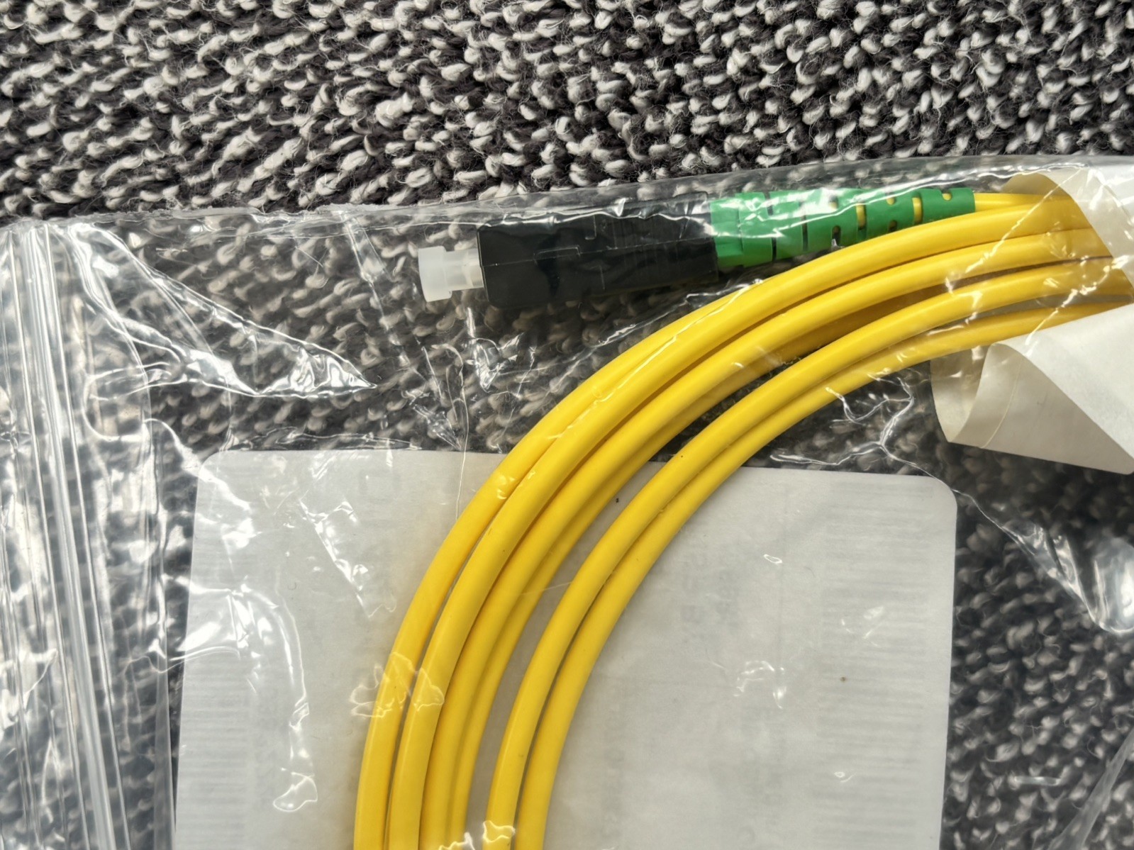 Corning D14401E31AJ003M Fiber Optic FTTx Test Jumper 1F Pushlok to SC/APC 3m