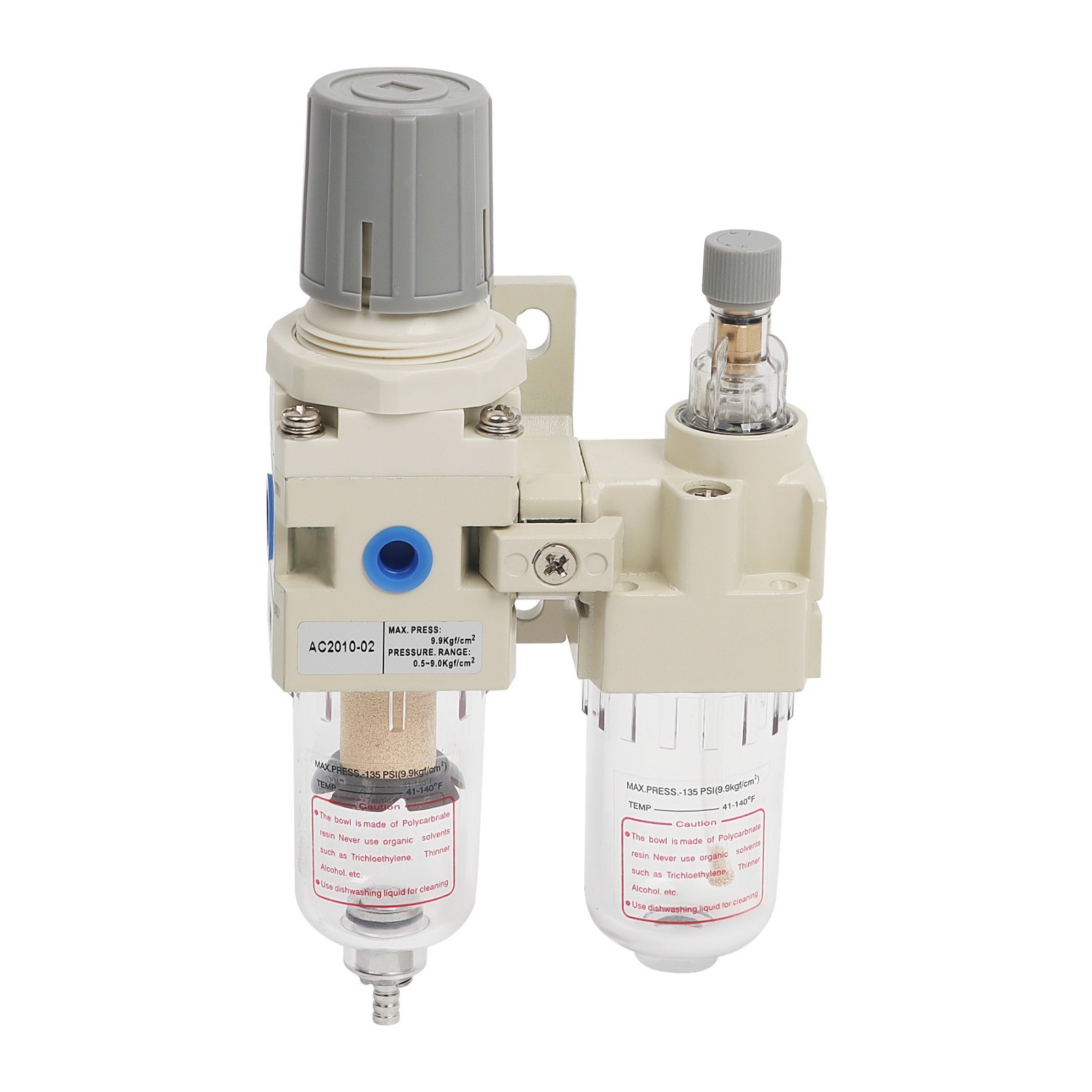 1/4″ NPT Compressed Air Filter Regulator Lubricator Water/Oil Trap Separator