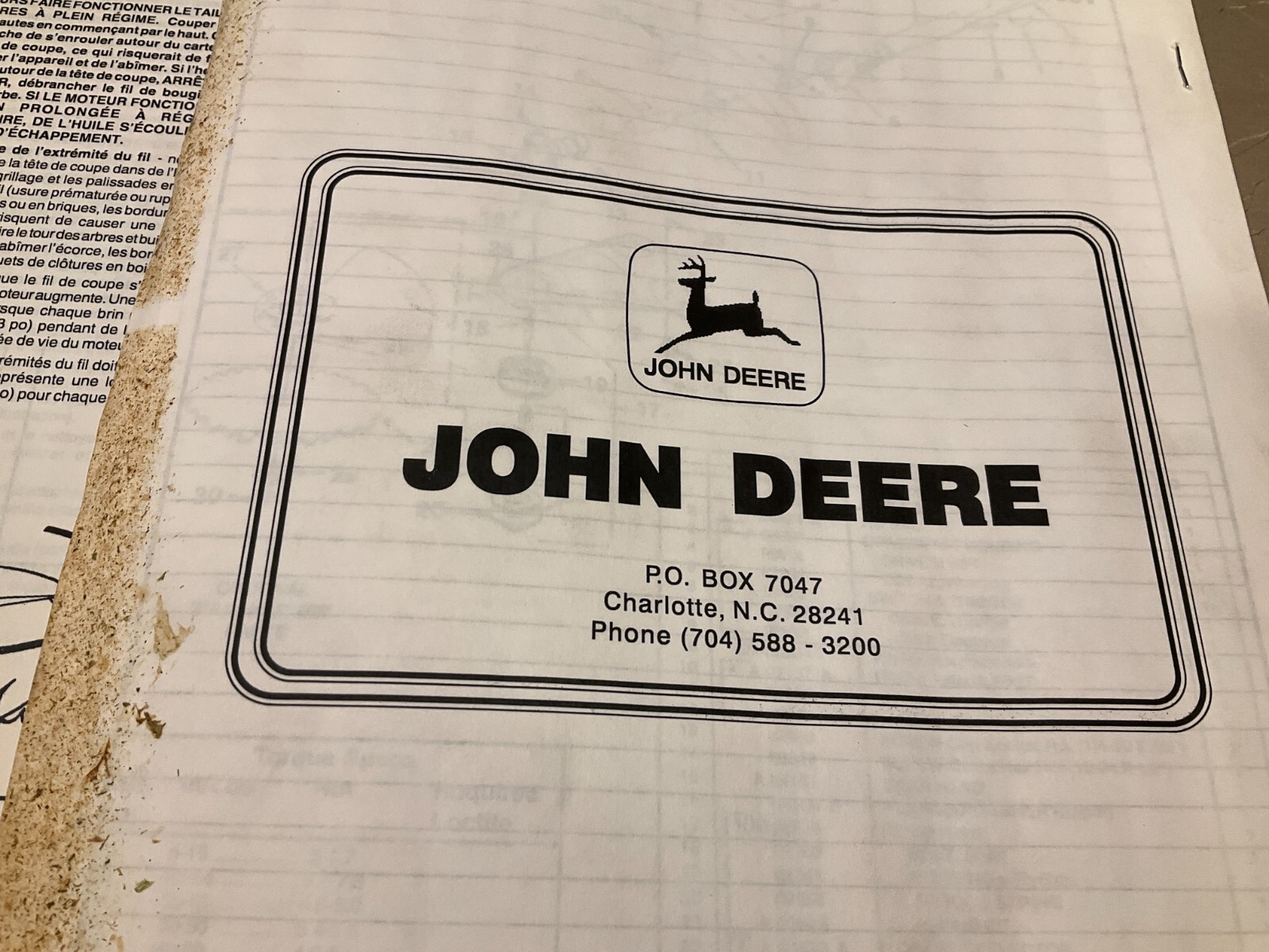 John Deere T30C Owner’s Manual & T30C, T30S Parts List Manual
