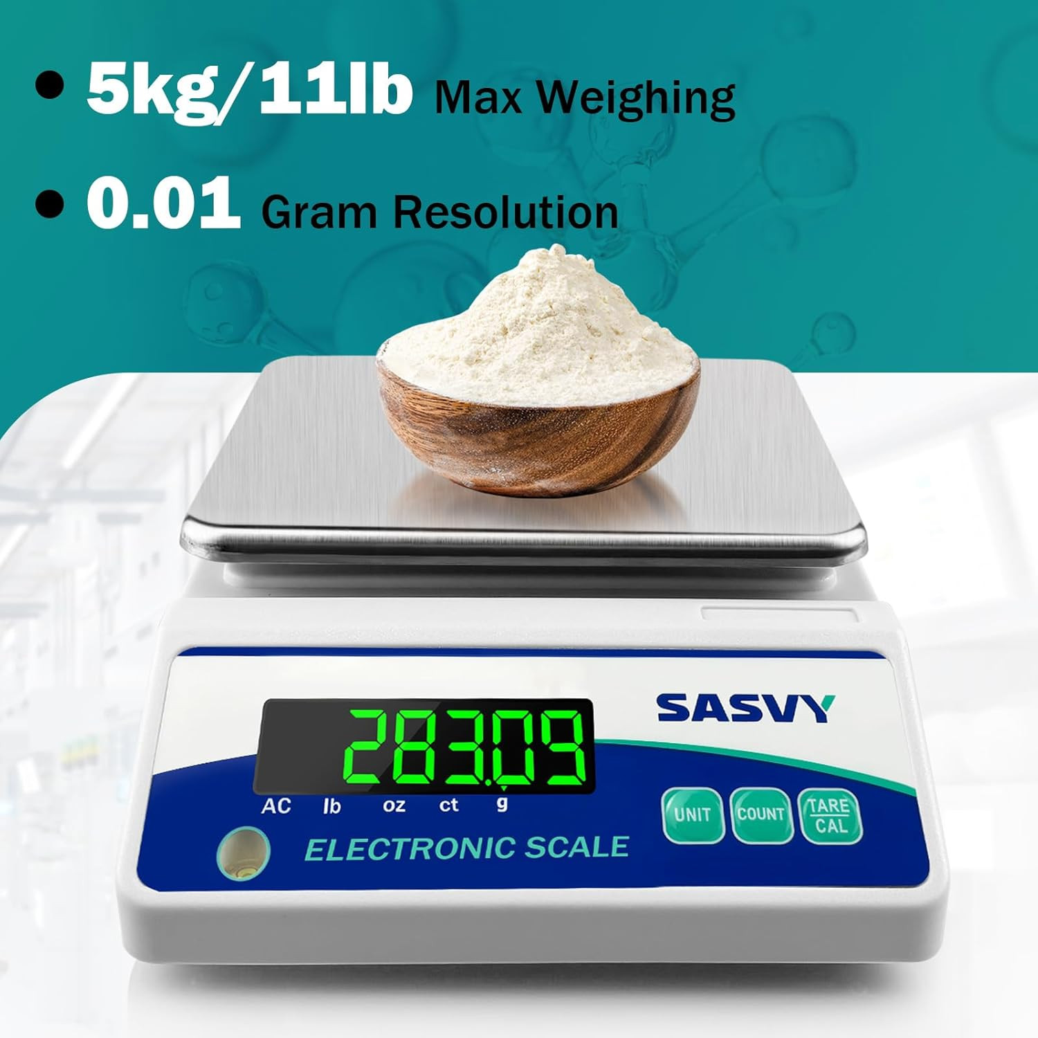 Lab Scale 5000G X 0.01G Scientific Scale G/Oz/Ct/Lb High Precision Digital Elect