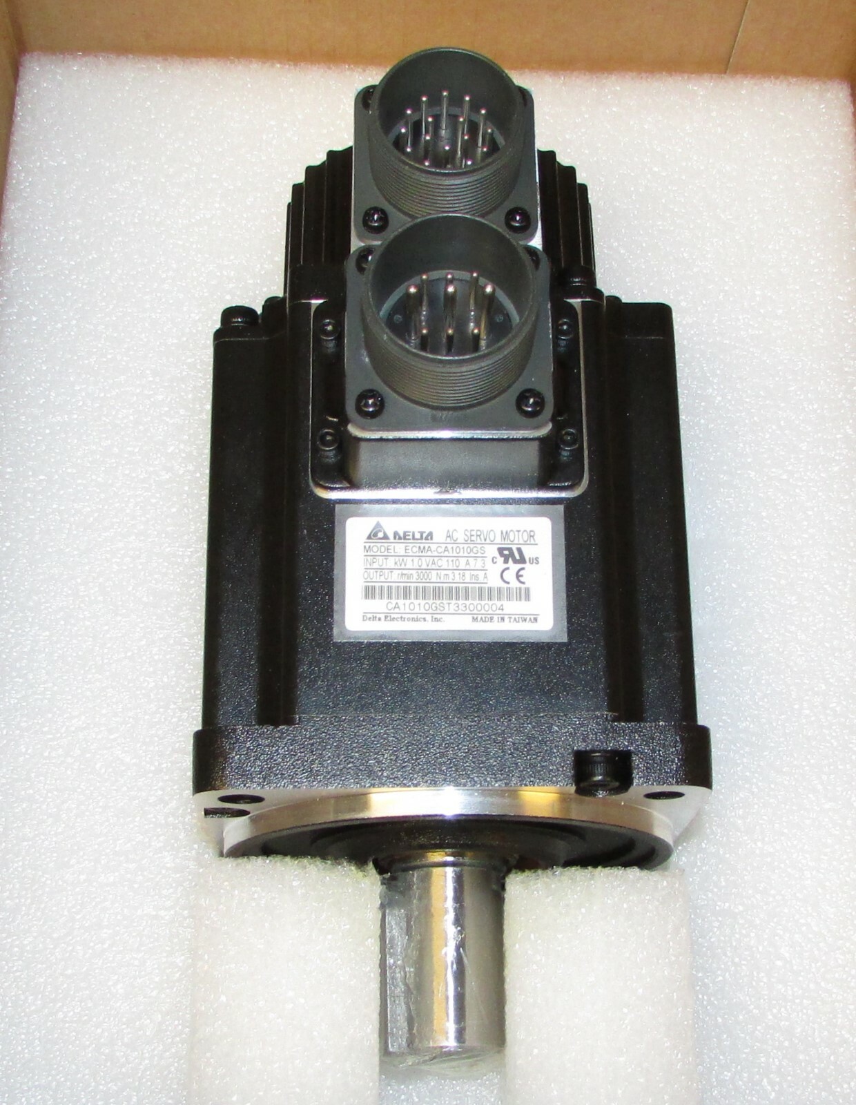 DELTA ECMA CA1010GS 1 KW 7.3 Amp 110V AC Servo Motor 3000 r/min