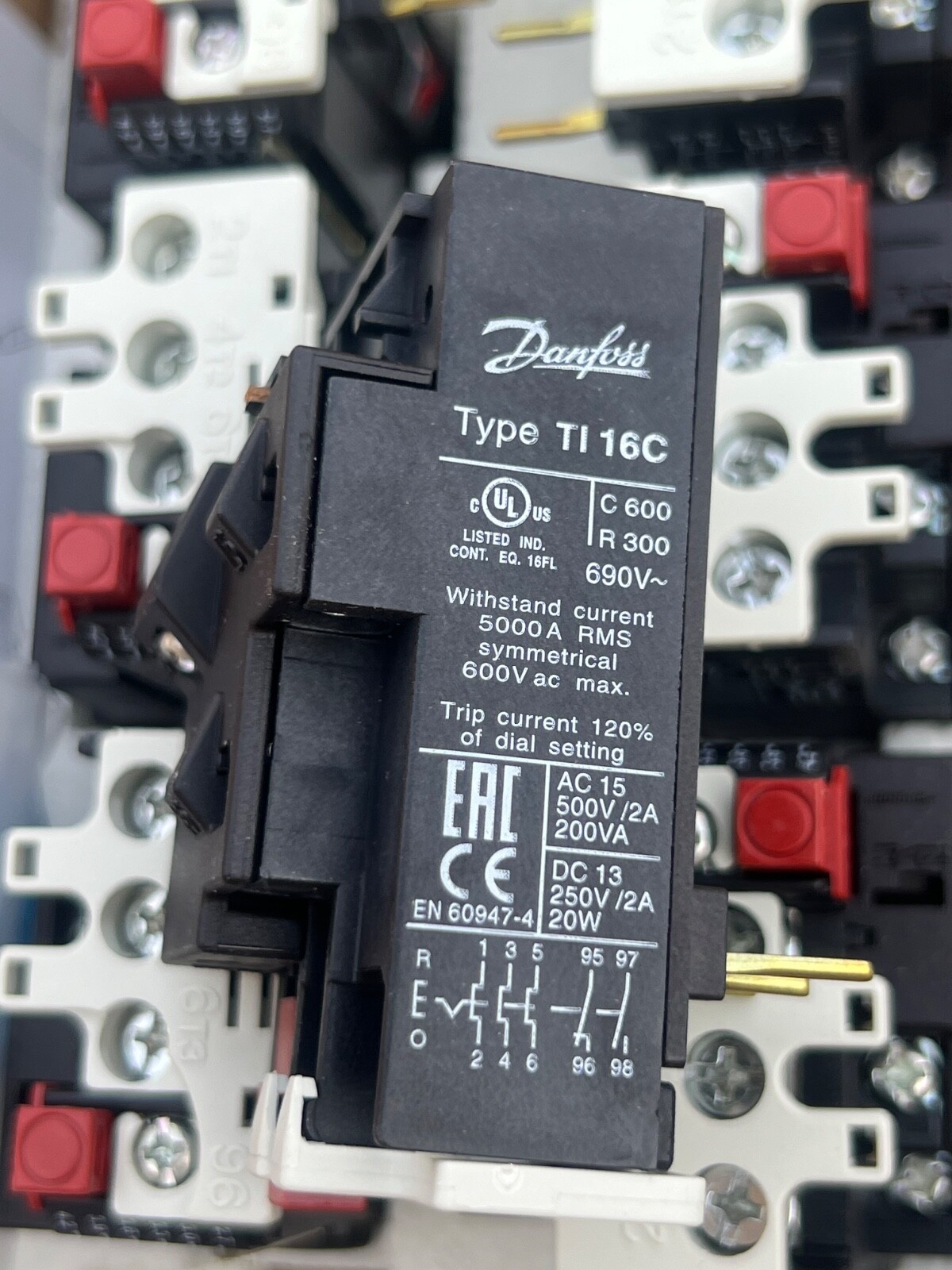 (ONE BOX OF 10 PCS) Danfoss 047H4208 Danfoss Overload relay, TI 16C
