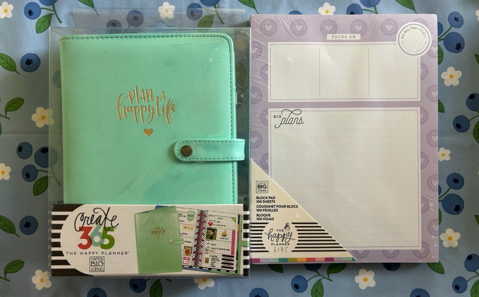 THE HAPPY PLANNER 8×6 Create 365 Binder Deluxe Cover Plan a Happy Life ++