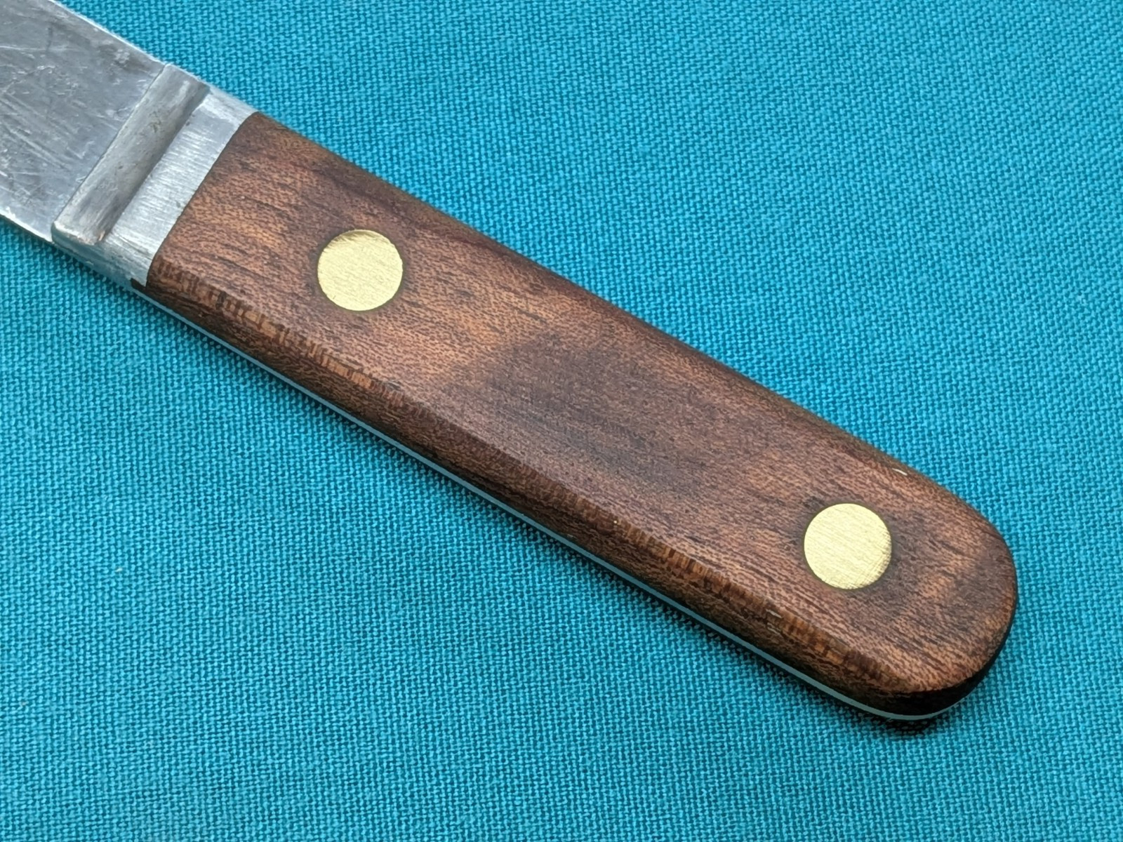 Vintage KERR MFG. Co. Dental Plaster Spatula? Stainless Steel w/ Hardwood Scales