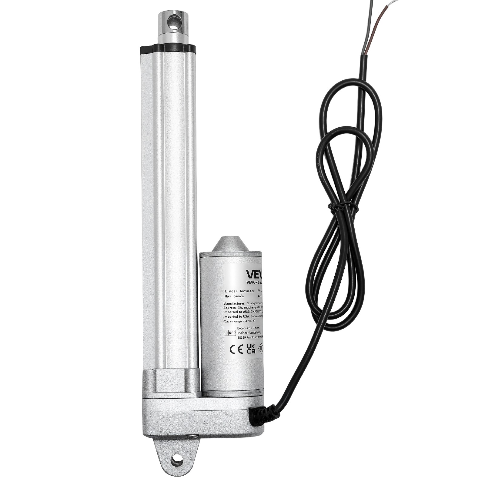 VEVOR Linear Actuator 12V 6-inch 675lbs/3000N IP65 Waterproof 0.2″/s Actuator