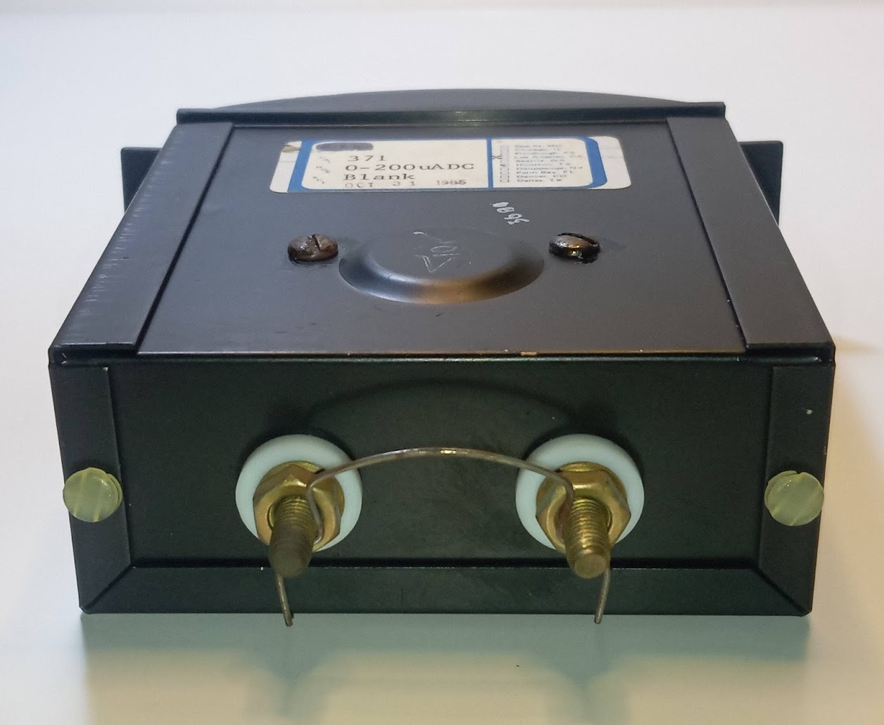 Panel Meter Analog Tank Over Flow Meter 0-200uADC Blank Scale Rack Marine Spare