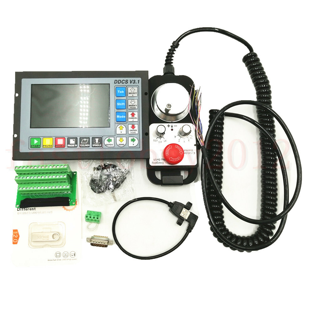3 Axis CNC Offline Controller 500Khz G Code Control + MPG Handwheel for Router