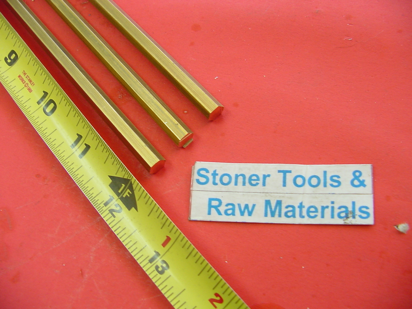 3 Pieces 5/16″ C360 BRASS HEX BAR 12″ long New Lathe Bar Stock .312″ 1/2 Hard