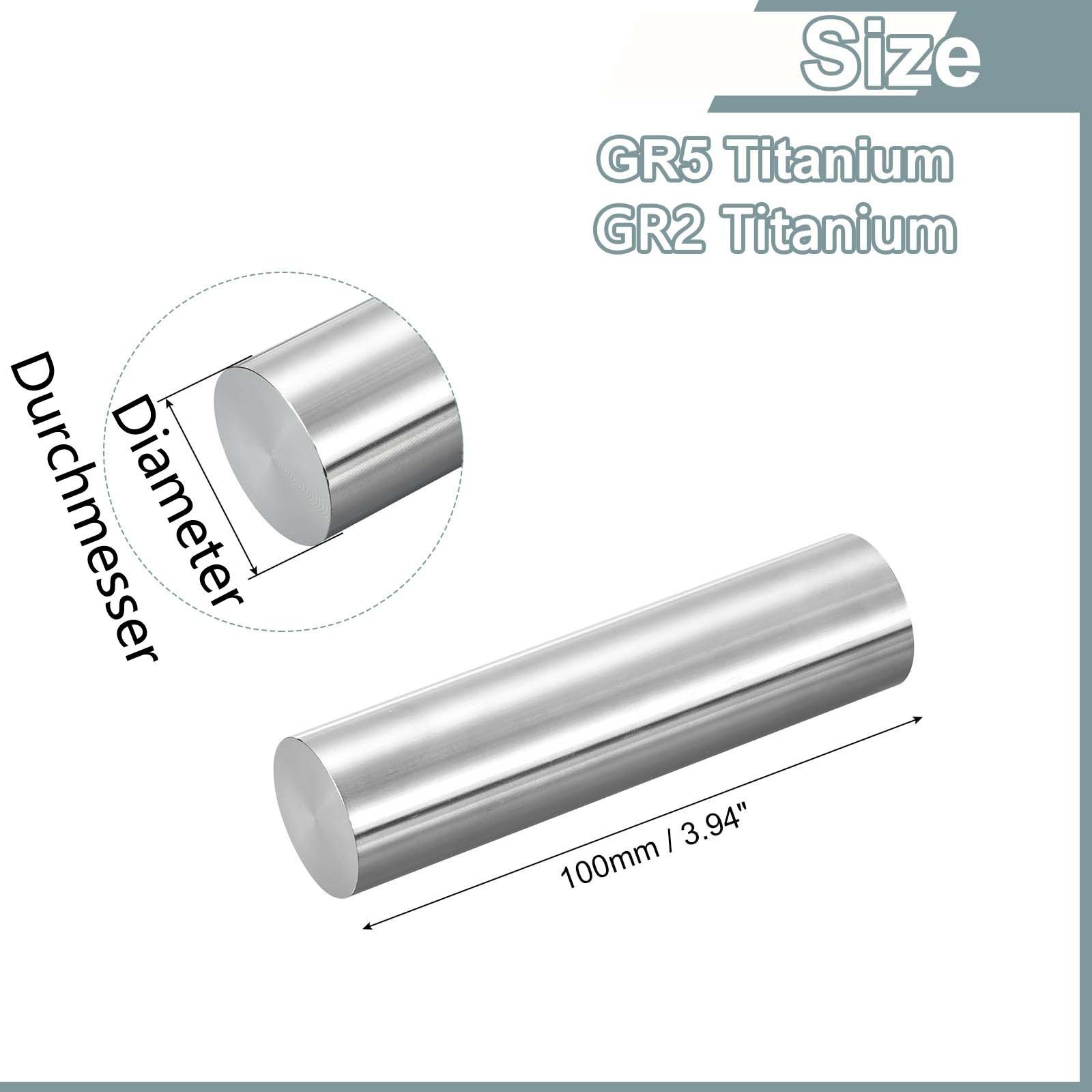 Ø18 – 200mm Titanium Rod Round Bars Solid Shaft Titanium Bar Grade 2/5 (TA2/TC4)