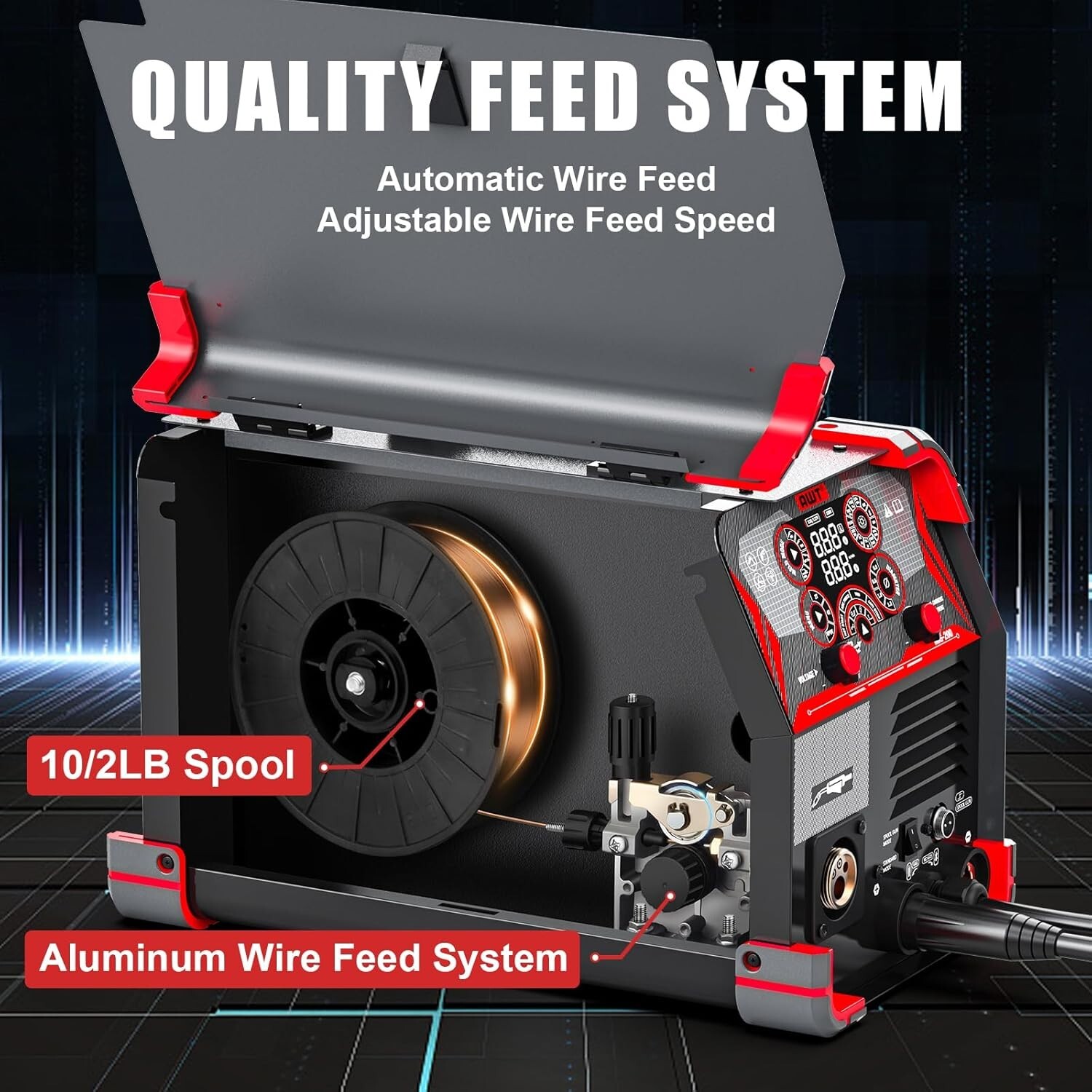 AWT MIG Welder, 200A, 110/220V 8 in 1 Aluminum Multi Process Welding Machine