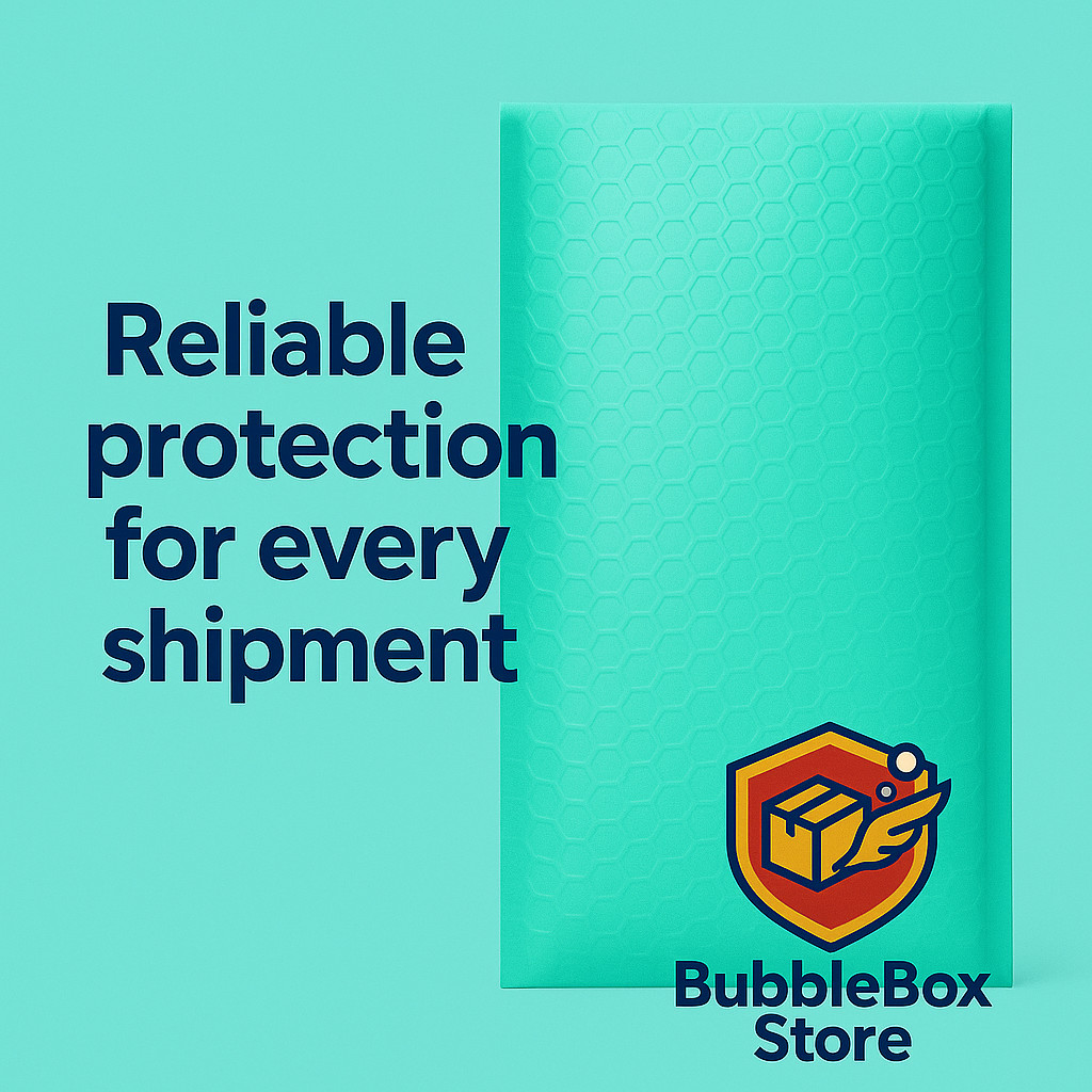 “Teal Bubble Mailers 6.5×10 – Padded Shipping Envelopes (Choose Pack Size)”